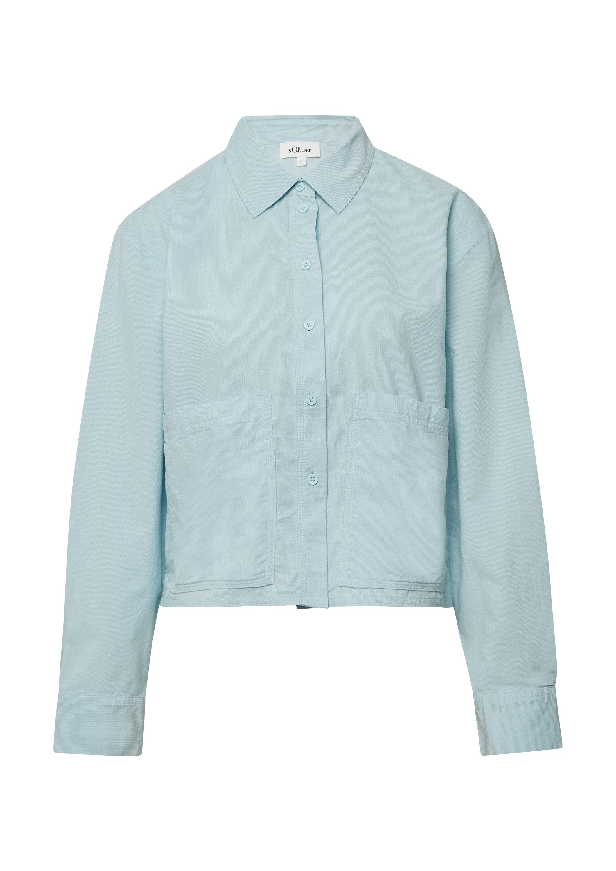 s.Oliver Hemdjacke Bluse Verkürzte Feincord-Bluse mit günstig online kaufen