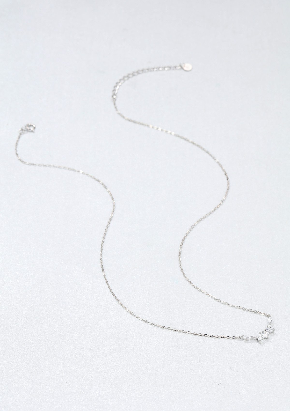 Hey Happiness Silberkette Kette Silber 925 für Damen mit Anhänger Zirkonia, Silber Halskette mit Edelsteinen, 18K Vergoldung, Hochzeitschmuck