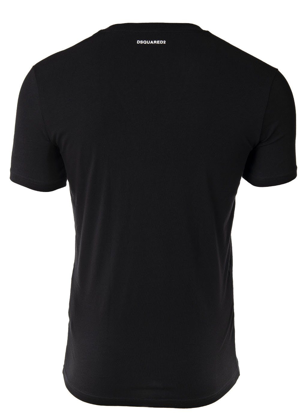 T-Shirt - Twin Schwarz Stretch Cotton Dsquared2 Herren T-Shirt Pack V-Neck,