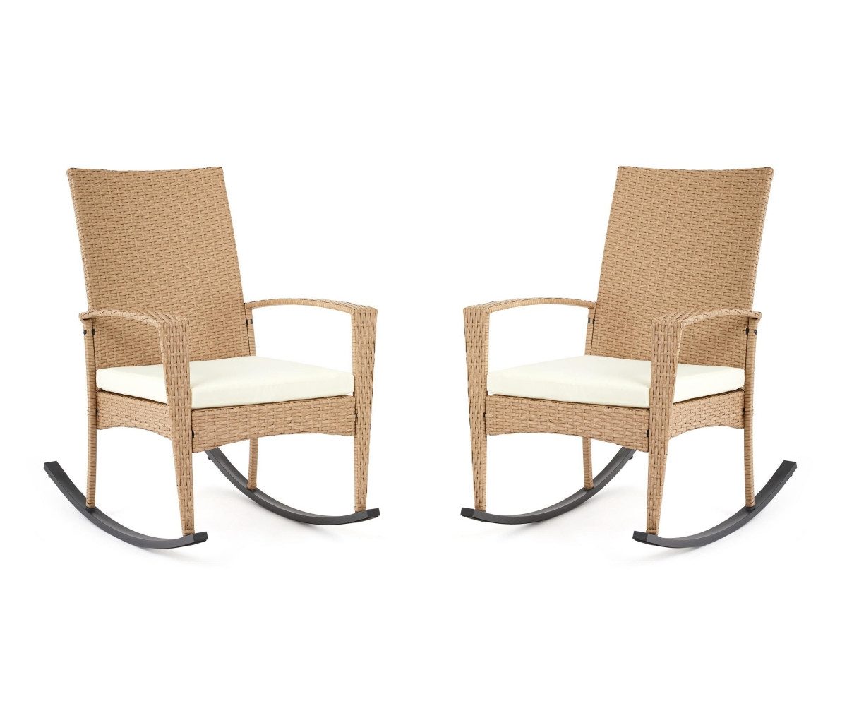 Mondeer Rattanstuhl Schaukelstuhl (2 St), 2 günstig online kaufen