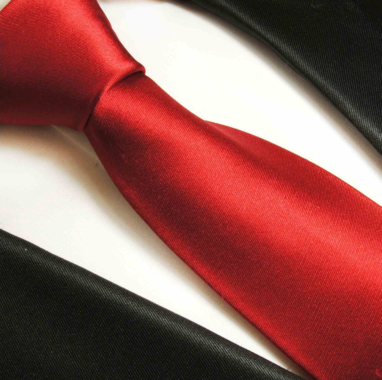 Krawatte Rot Krawatte für Malone Herren Paul Uni
