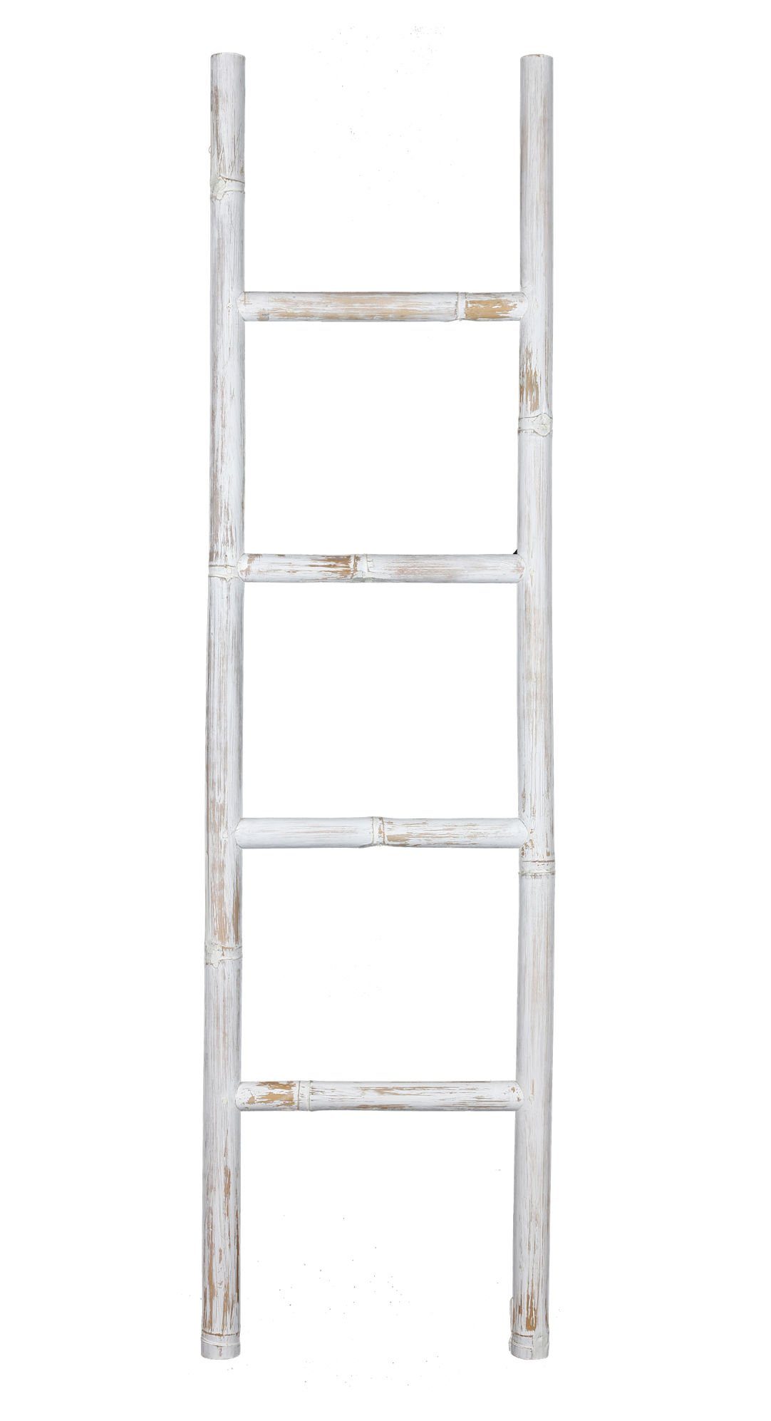 Dekoleiter Bambus Dekoleiter in weiß - 150 cm