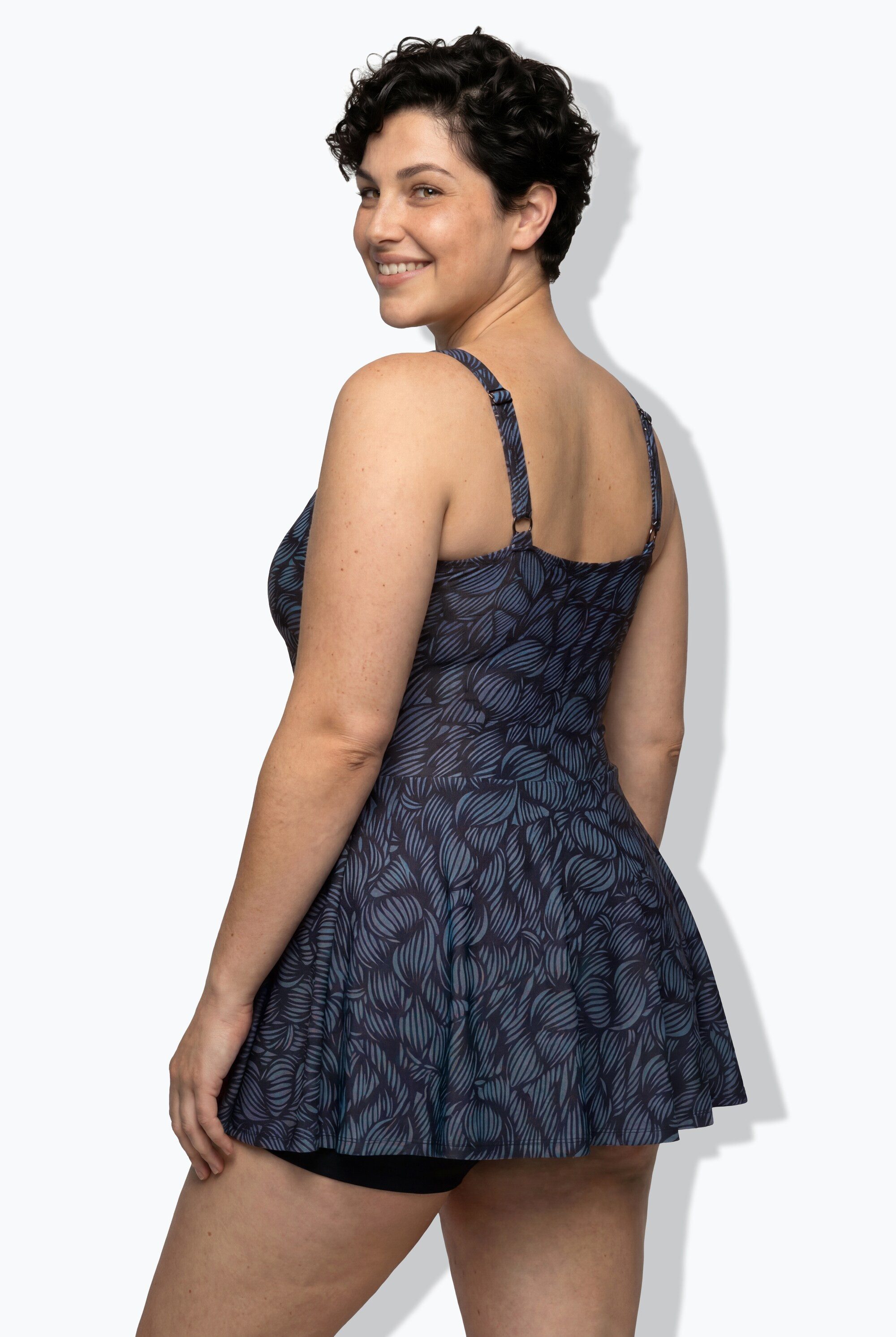 Ulla Popken Badekleid Badekleid Softschalen Rundhals recycelt