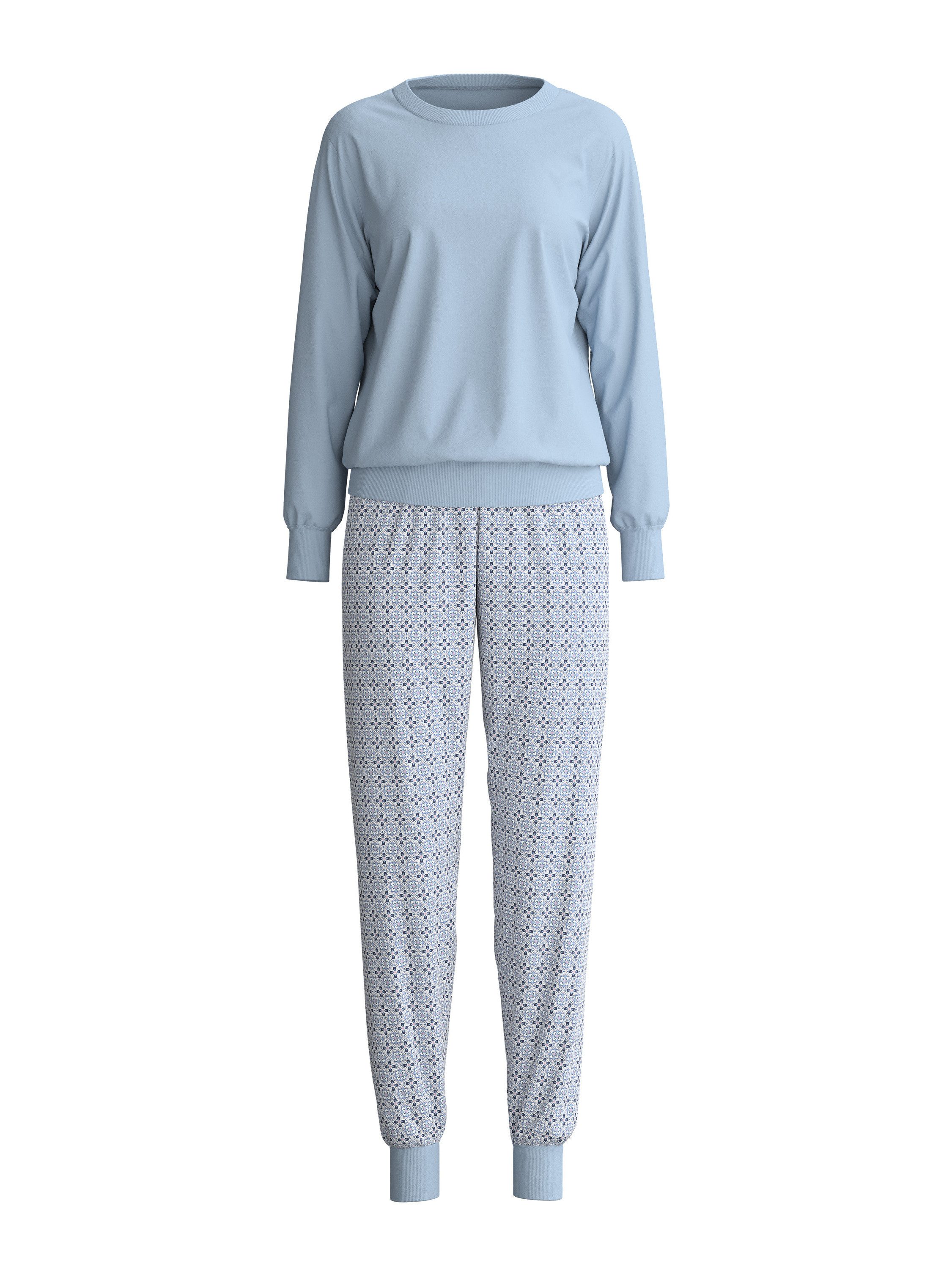 CALIDA Pyjama Cotton Special Damen (2 tlg) aus 100% Baumwolle, atmungsaktiv und klimaregulierend