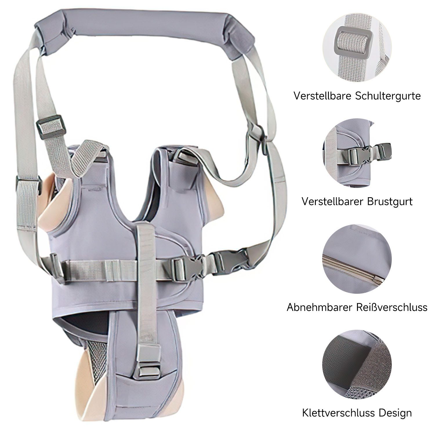 Refined Living Lauflernhilfe Lauflernwagen Baby Walker Lauflernhilfe Gehhilfe für Einstellbar, (Multifunktional MaxTragfähigkeit 36kg mit Magischen Aufklebern, 3 in 1 Abnehmbarer), Kleinkind 9-24 Monthe Ergonomisch Stehen Gehen Lernen Helfer