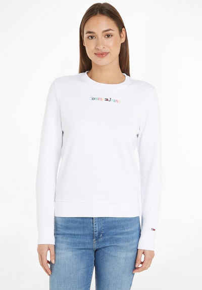 Tommy Jeans Sweatshirt TJW REG COLOR SERIF LINEAR CREW mit farbenfroher Logostickerei