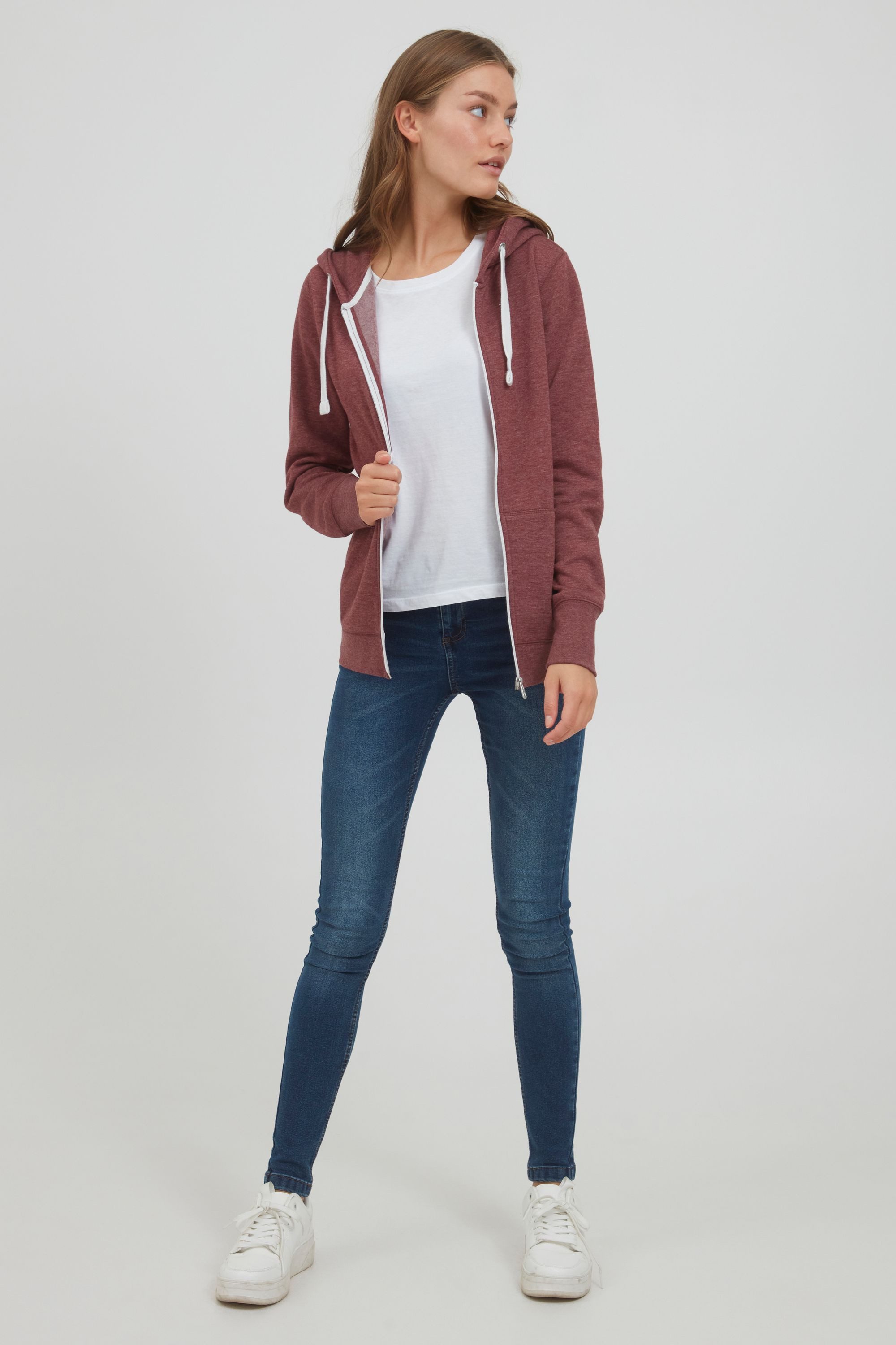 OXMO Kapuzensweatjacke OXOlinda Kapuzensweatjacke mit Kordelzug günstig online kaufen