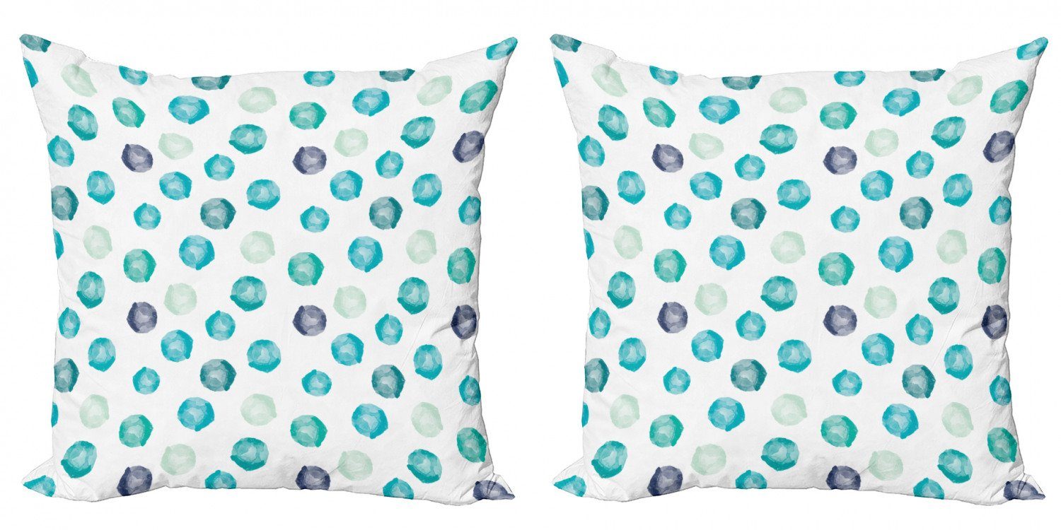 Kissenbezüge Modern (2 Abakuhaus Accent Formen Wasser Stück), Runde Doppelseitiger Pastellfarben Digitaldruck