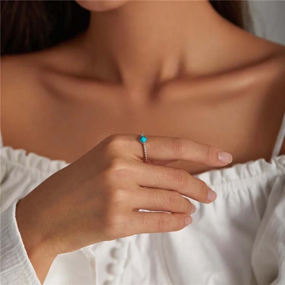 Runde Perlé Silberring verstellbarer Ring, geometrischer Ring, größenverste günstig online kaufen