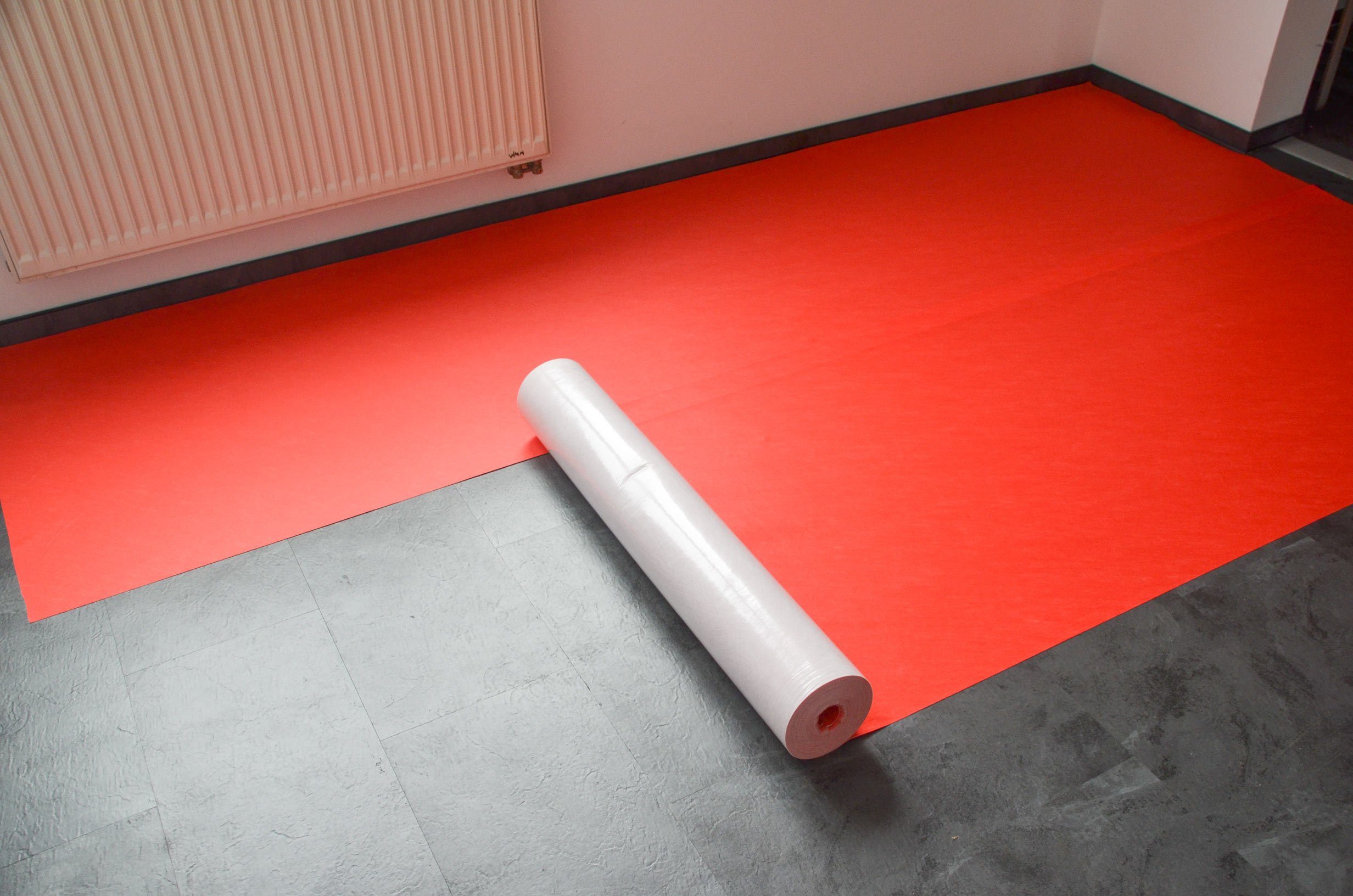 Scorprotect® Malervlies Treppenschutzvlies Rot 25 selbstklebend m² 160 Abdeckvlies g/m²