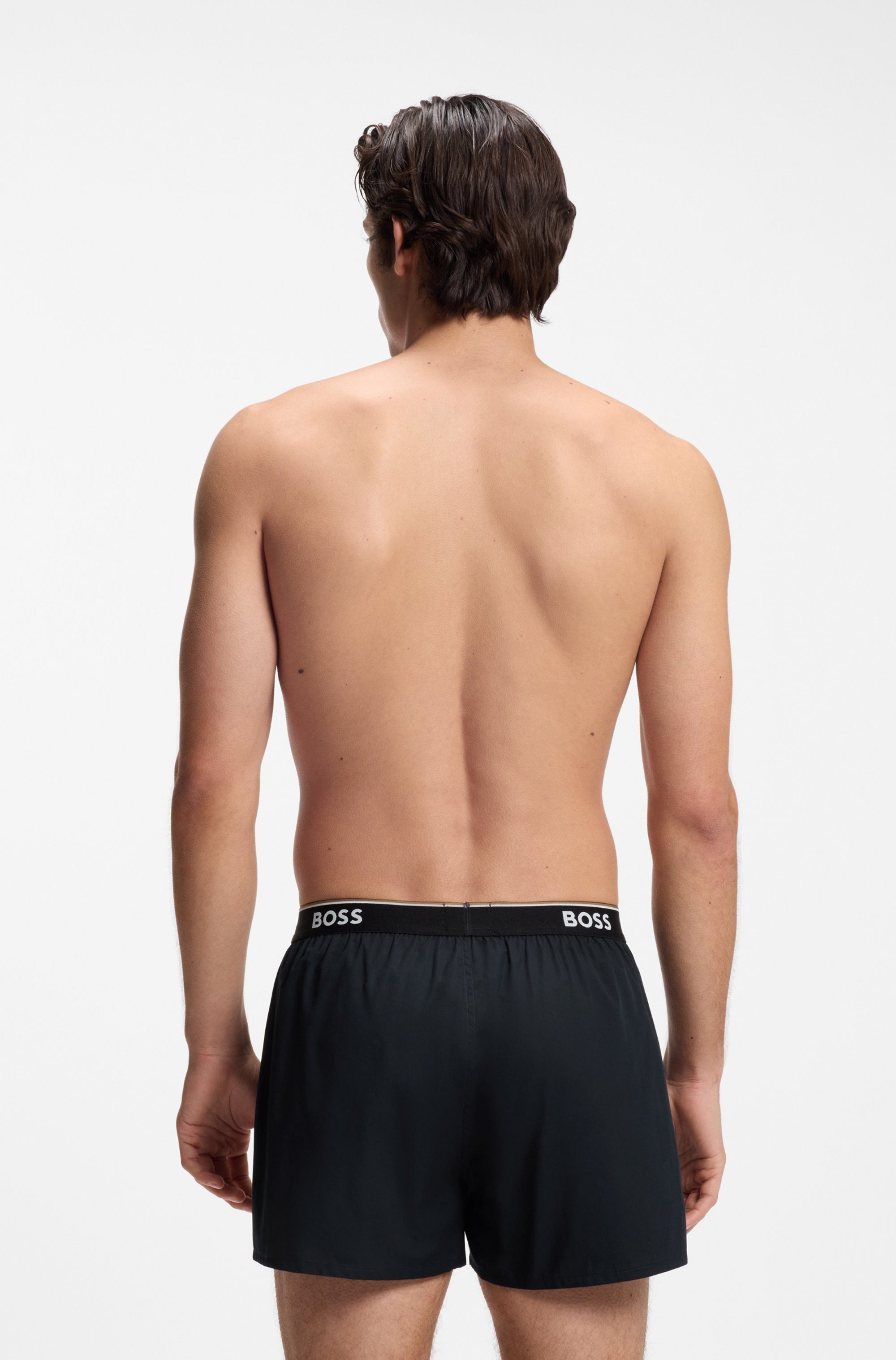 BOSS Pyjamashorts (2-tlg) aus Baumwolle, elastischer Bund