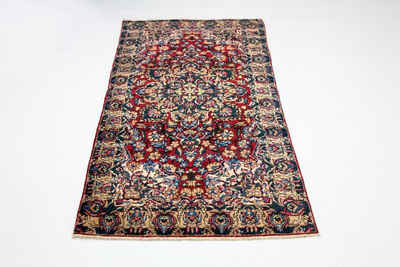 Wollteppich Kerman Teppich handgeknüpft mehrfarbig, morgenland, rechteckig, Höhe: 7 mm
