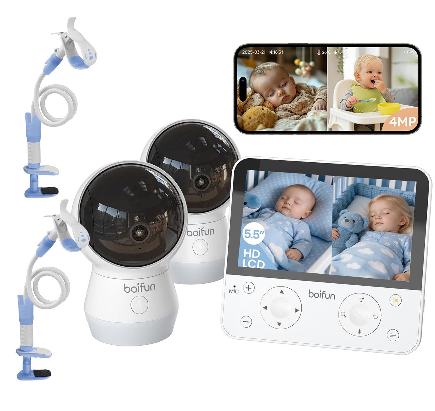 Boifun 4MP Babyphone Set