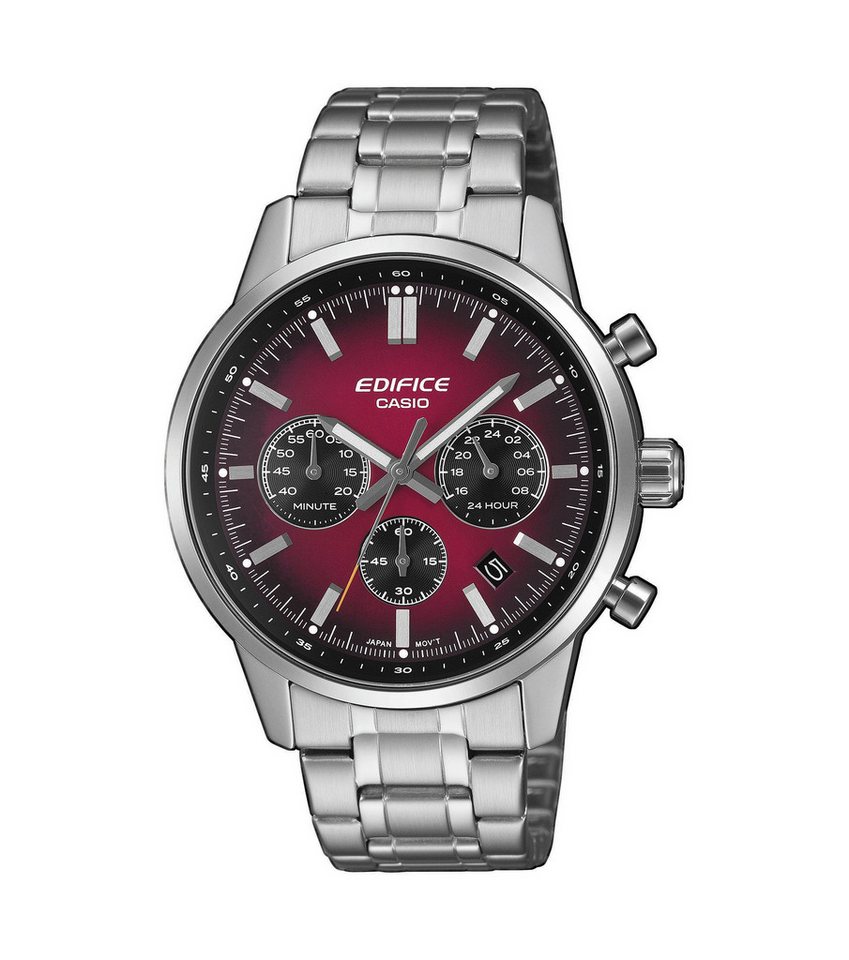 CASIO EDIFICE Chronograph EFR-575D-4AEF, Quarzuhr, Armbanduhr, Herrenuhr, Edelstahlarmband, analog, Tag
