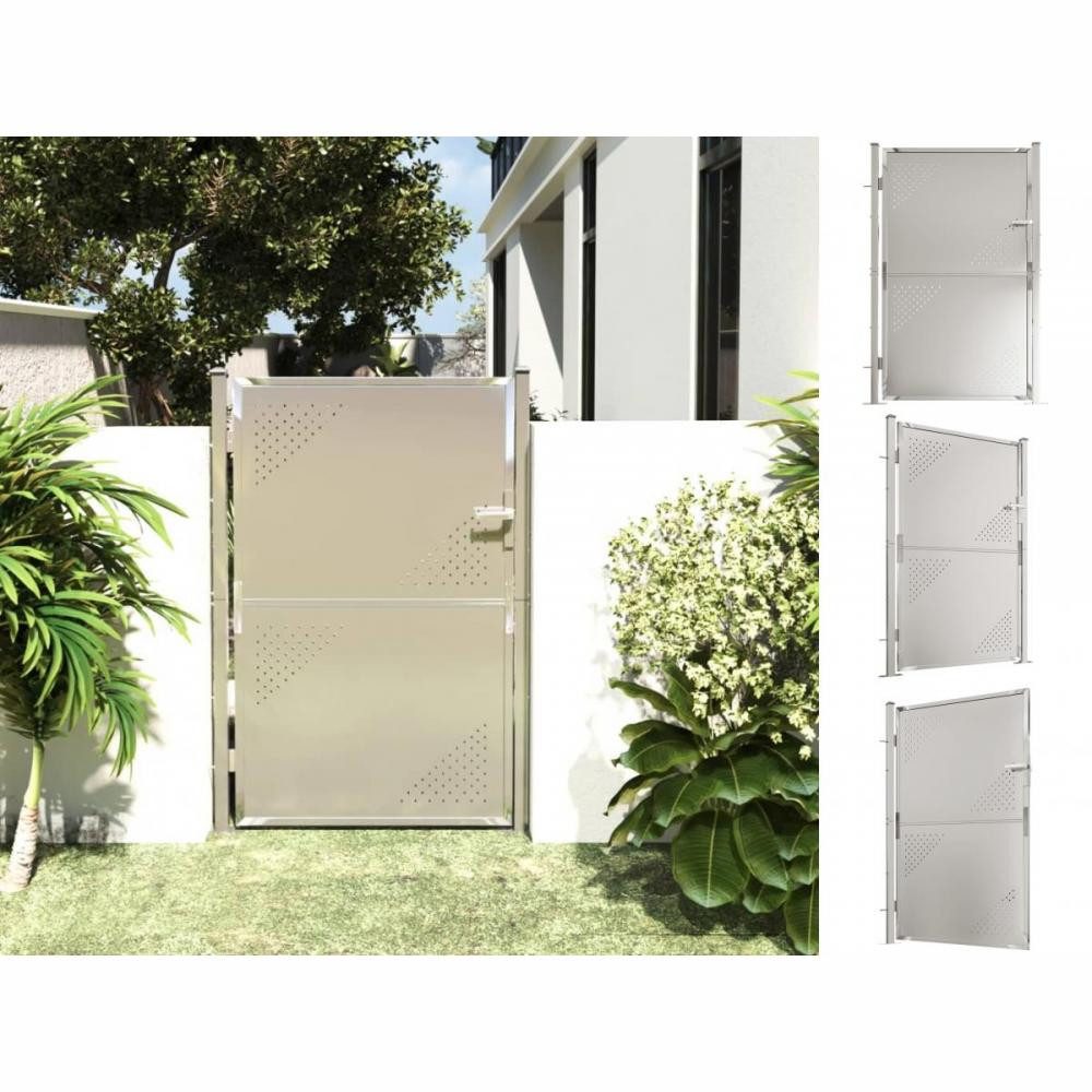 vidaXL Gartentor Gartentor 100x150 cm Edelstahl