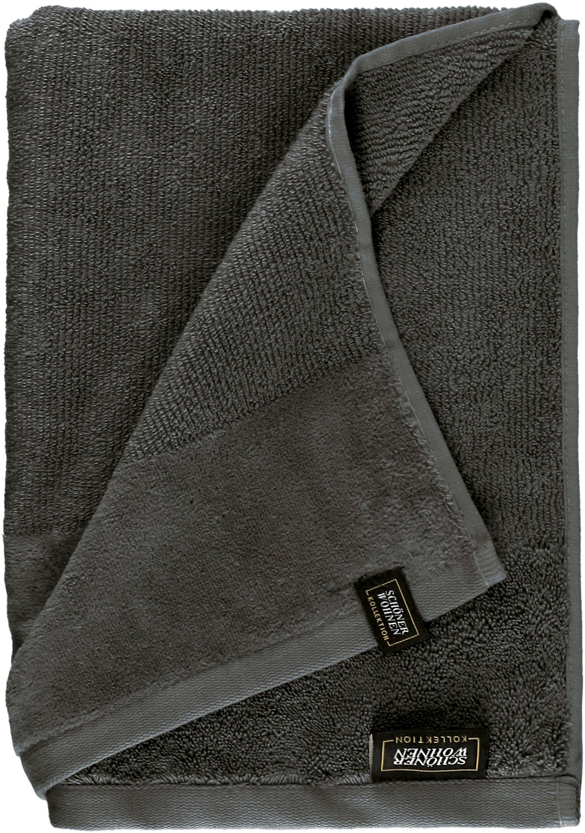 SCHÖNER WOHNEN-Kollektion Duschtuch Sense, Frottee (1-St), mit Velourborte, hautschmeichelnde Airtouch Qualität, super weich