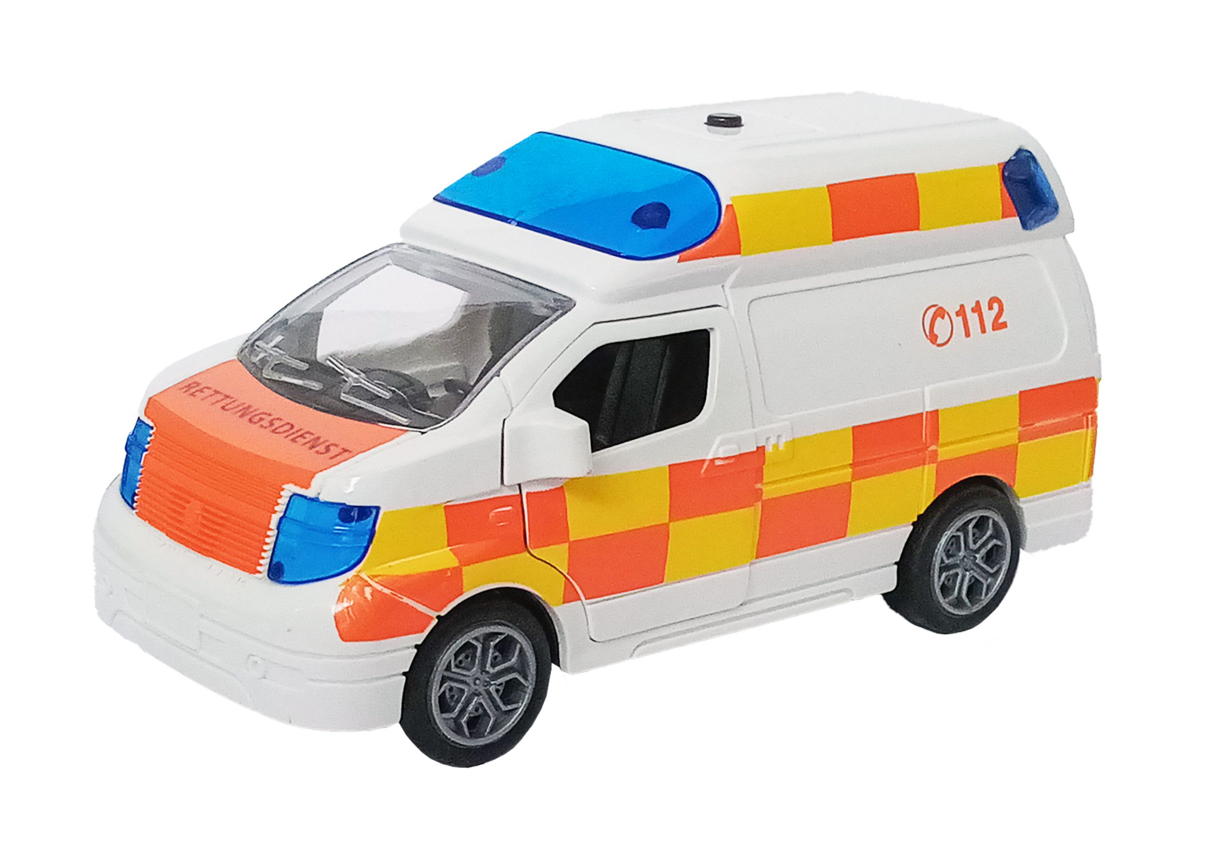 Spielzeug-Krankenwagen KRANKENWAGEN 112 mit Licht Sound Friktion Rettungswagen 75
