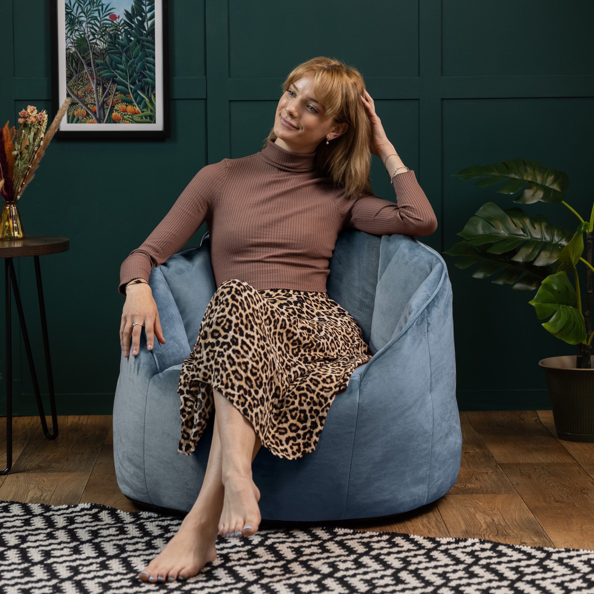 icon Sitzsack Sitzsack Sessel aus Samt günstig online kaufen