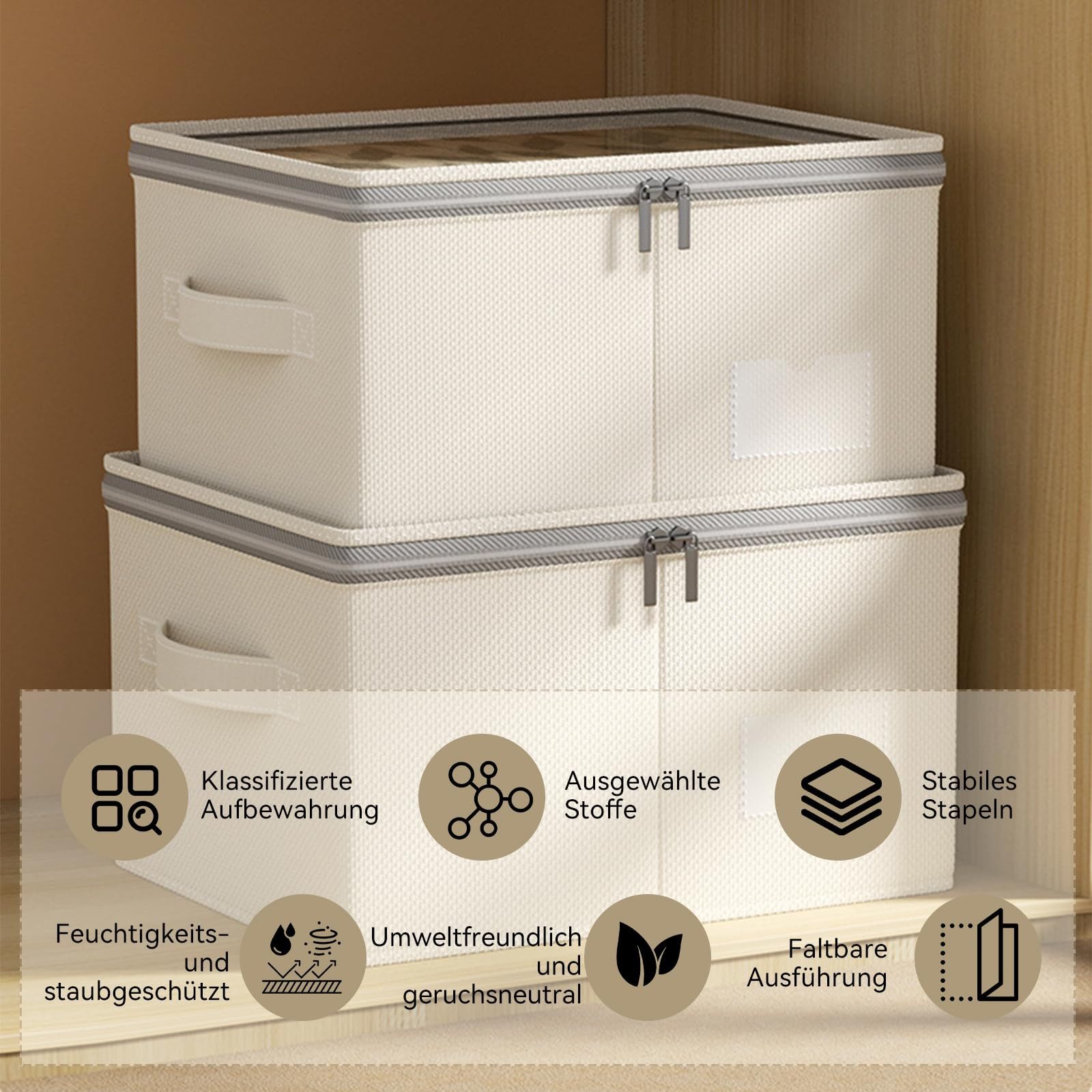 Coonoor Aufbewahrungsbox Aufbewahrungsbox aus Baumwoll-Leinen mit günstig online kaufen
