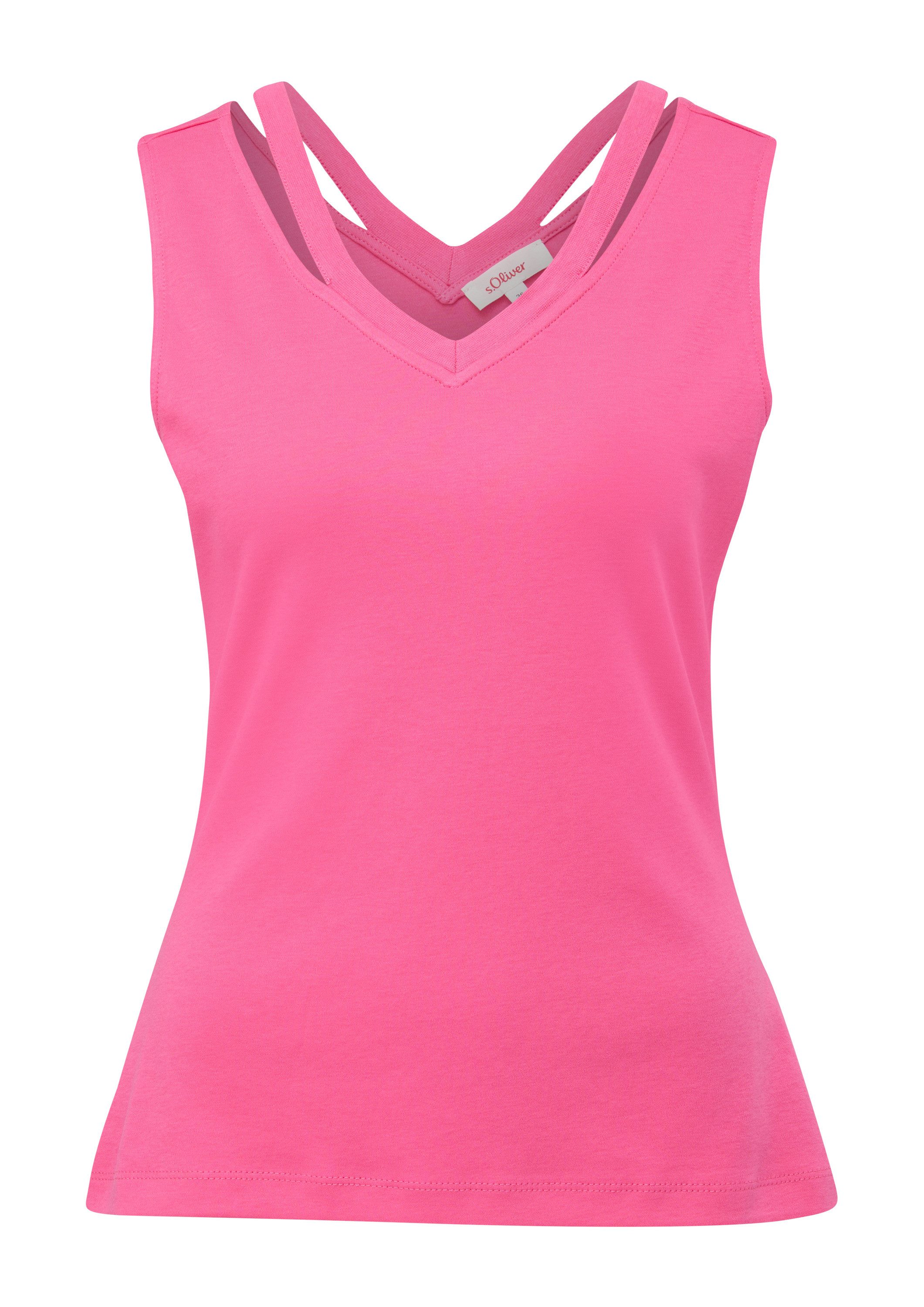 s.Oliver Muscleshirt T-Shirt Top mit Cut Outs günstig online kaufen