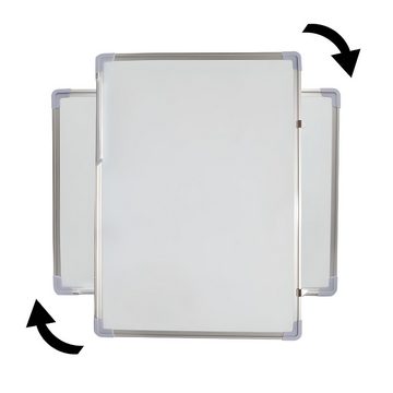 Retoo Magnettafel Whiteboard Memoboard Metallische Magnetpinnwand Wandtafel Board, (Set, Weiße Magnettafel, 3 Magneten, 1 Schleifschwamm), 60 x 45 cm, Magnetische Oberfläche