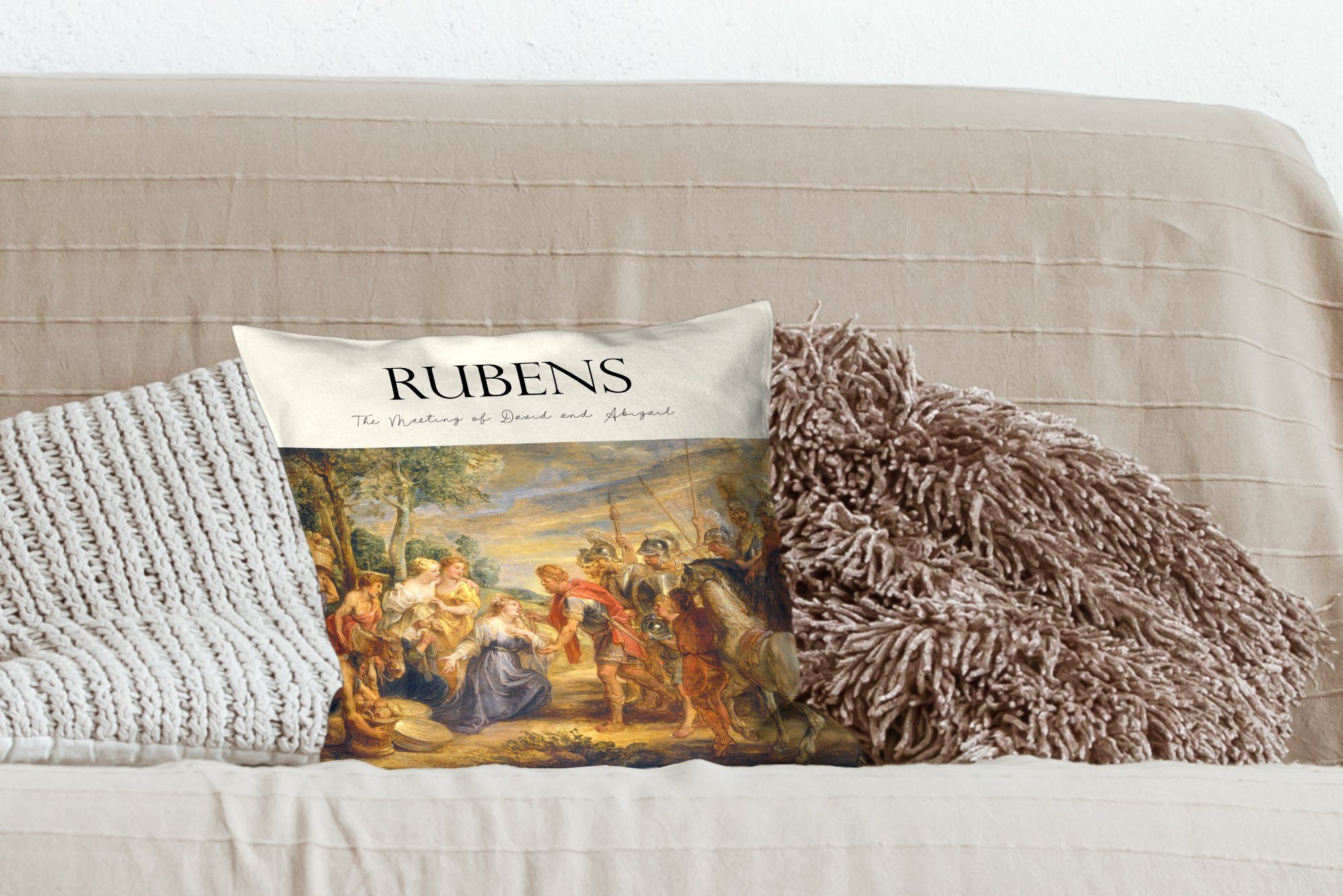 MuchoWow Dekokissen Wohzimmer, Zierkissen Füllung Rubens Meister, mit Sofakissen Schlafzimmer, für Alte - Kunst Deko, 