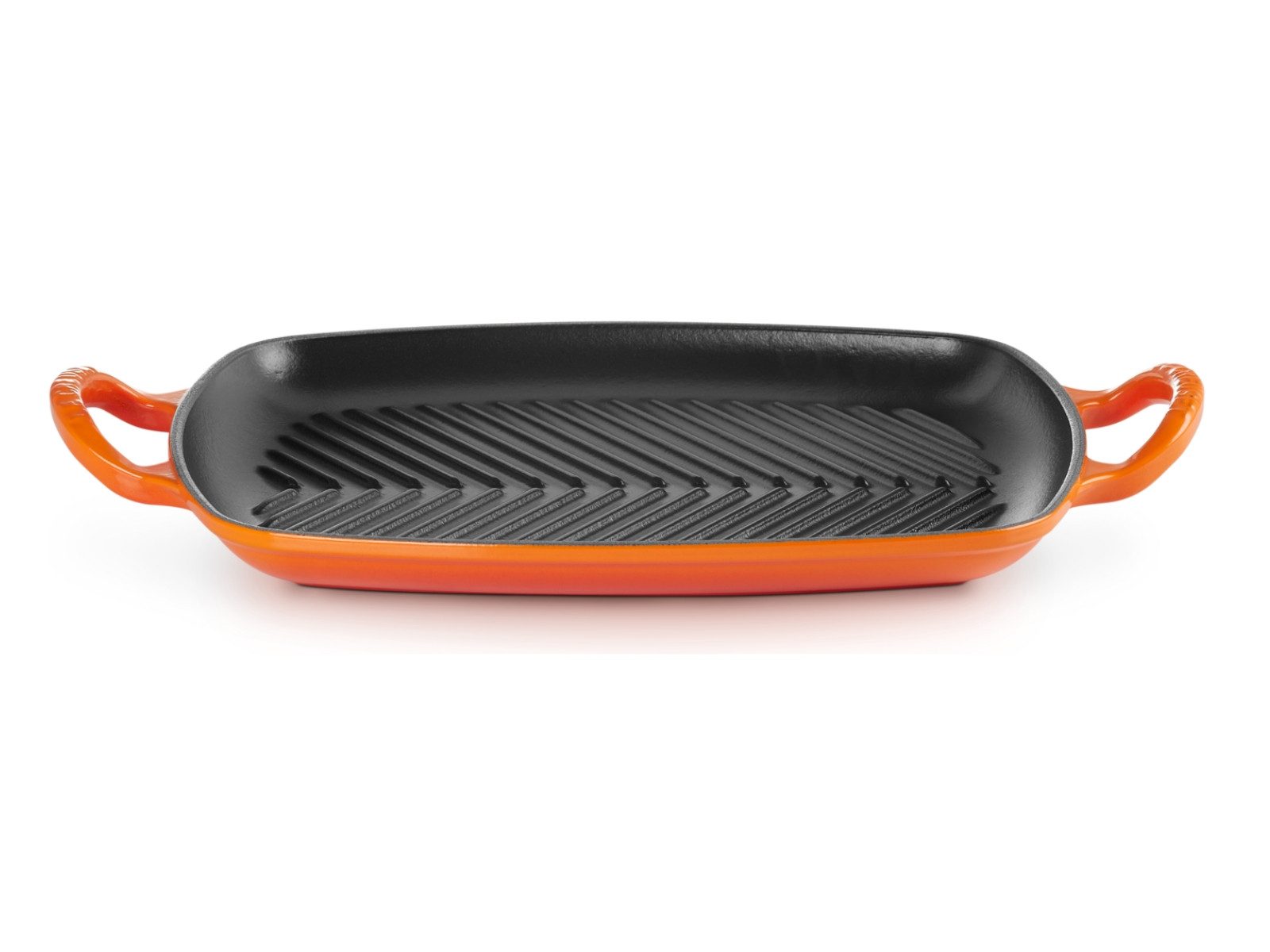 LE CREUSET Servierplatte Grillplatte Signature rechteckig ofenrot 30cm, Emailliertes Gusseisen, (Grillplatten)