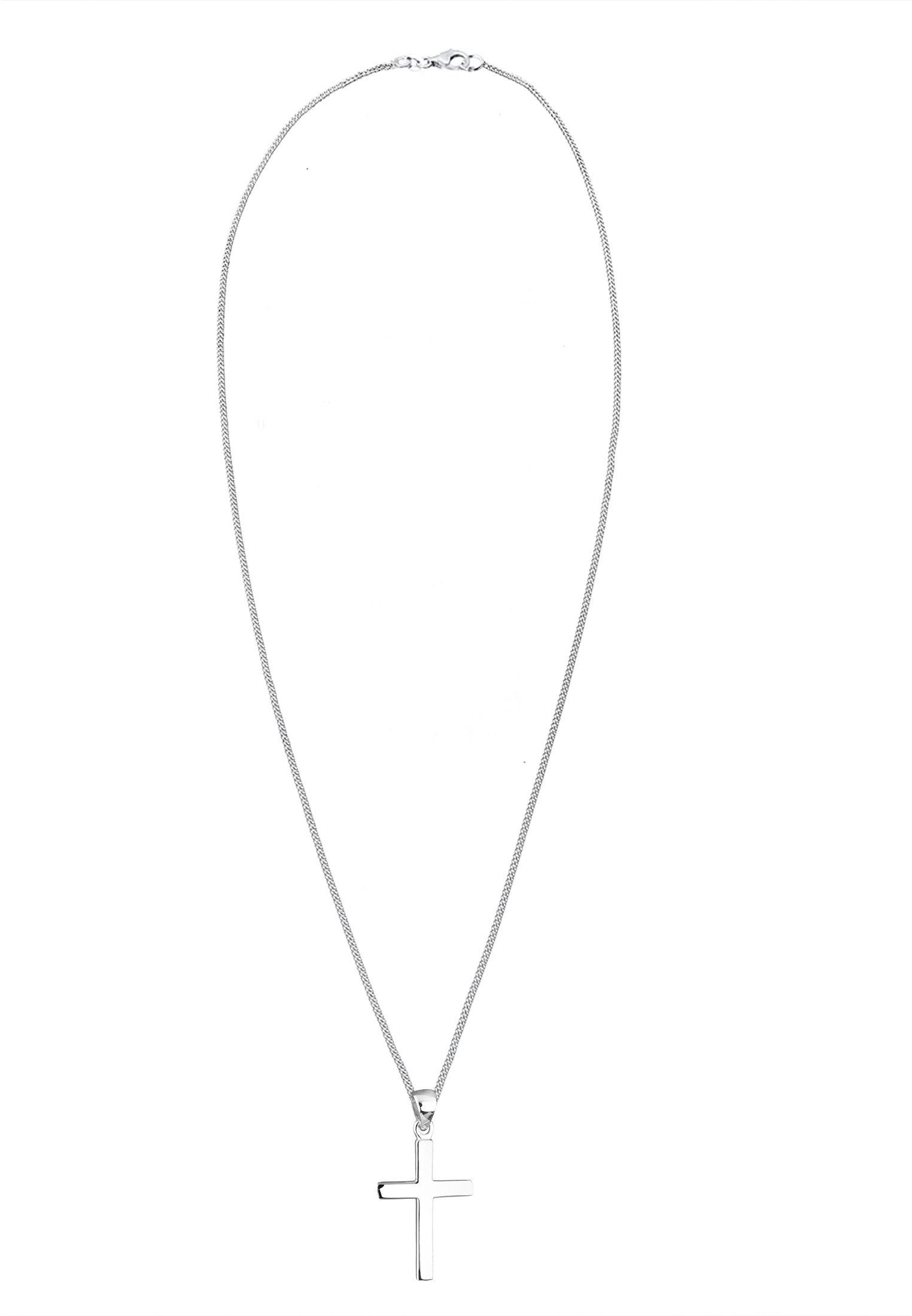 Elli Kette mit Anhänger Kreuz Symbol Religion Schmuck Geschenk 925 Silber, Kreuz