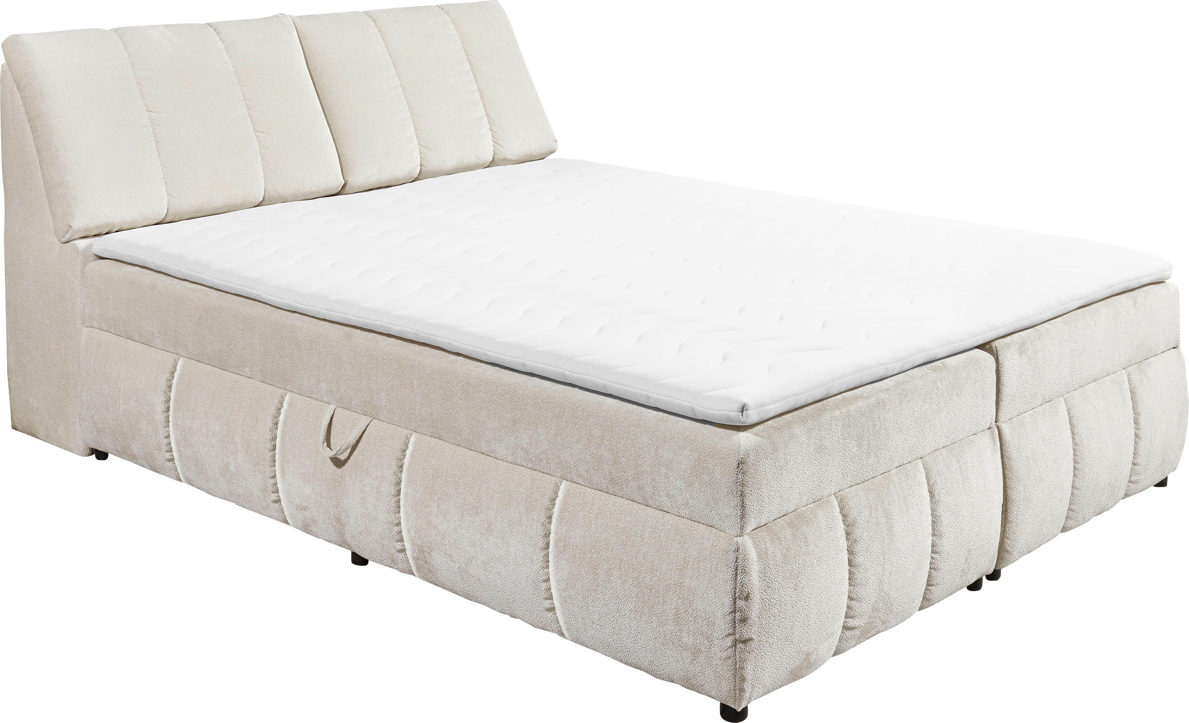 ED EXCITING DESIGN Boxbett "Valencia", inkl. Bettkasten und Stauraum im Kop günstig online kaufen