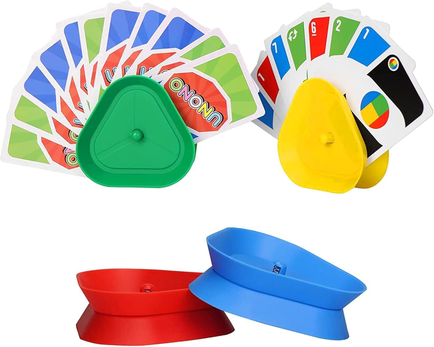 FELIXLEO Spielwelt 4 Stück Kartenhalter Kinder Senioren Spielkarten Ständer, (1-tlg)