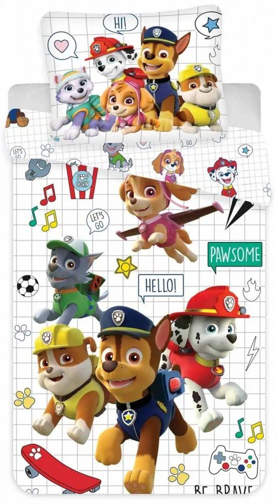 PAW PATROL Kinderbettwäsche Paw Patrol Grid günstig online kaufen
