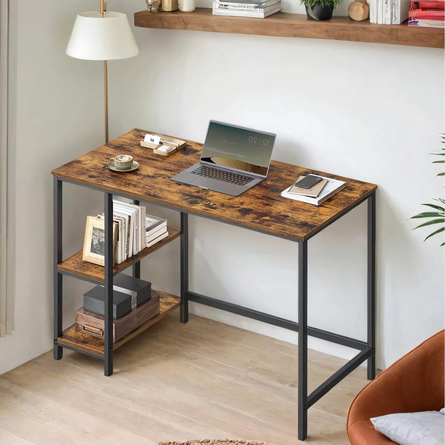 VASAGLE Schreibtisch Computertisch, Tisch, Bürotisch, 100/120/140cm, mit 2 günstig online kaufen