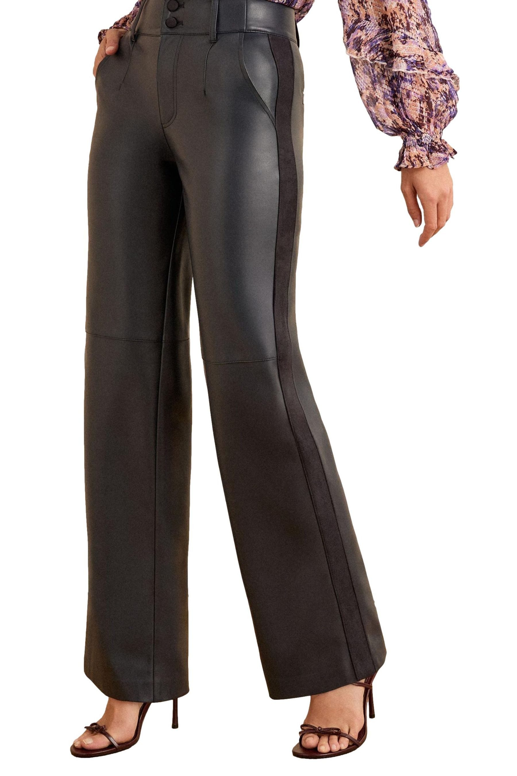 Love & Roses Lederhose Love & Roses weite Kunstlederhose, Regular (1-tlg)