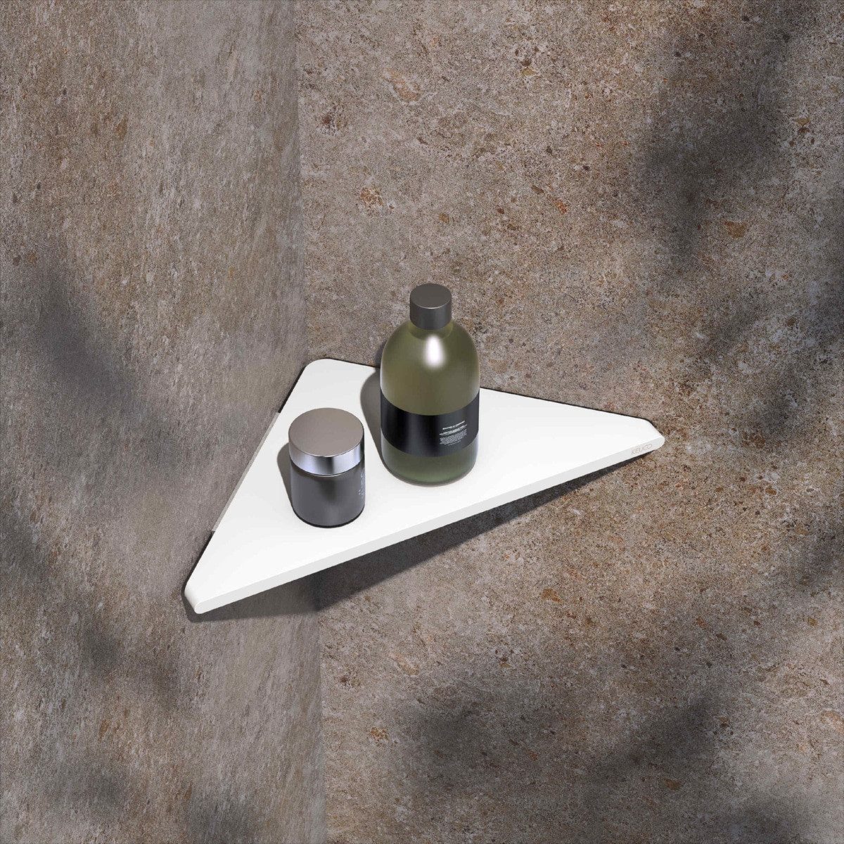 Keuco Duschablage ROSE, 24x24 cm, Aluminium, weiß, Made in Germany, zum Kleben/Schrauben