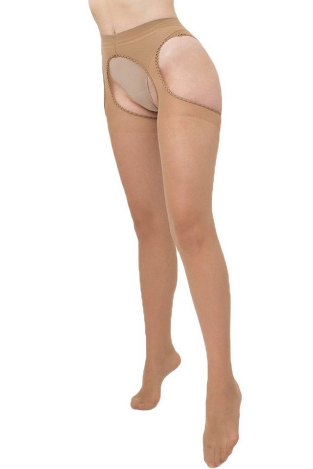 GIULIA Ouvert Strumpfhose in Strapslook LOVE 20 DEN (1 St. 1-er Pack)  transparent, schimmernd