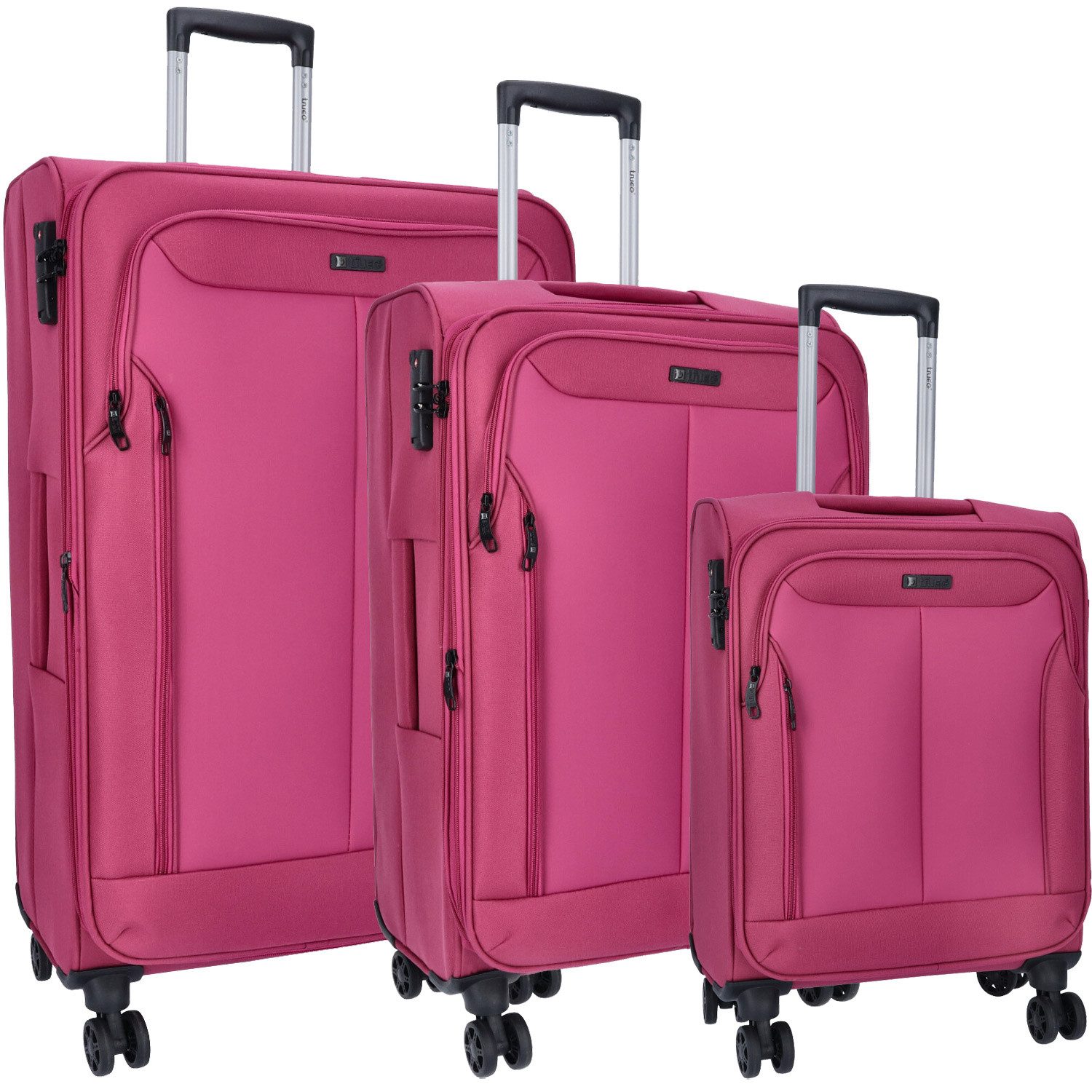 TheTrueC Koffer TheTrueC 3er Kofferset S/M/L copenhagen Kopenhagen berry, 4 günstig online kaufen