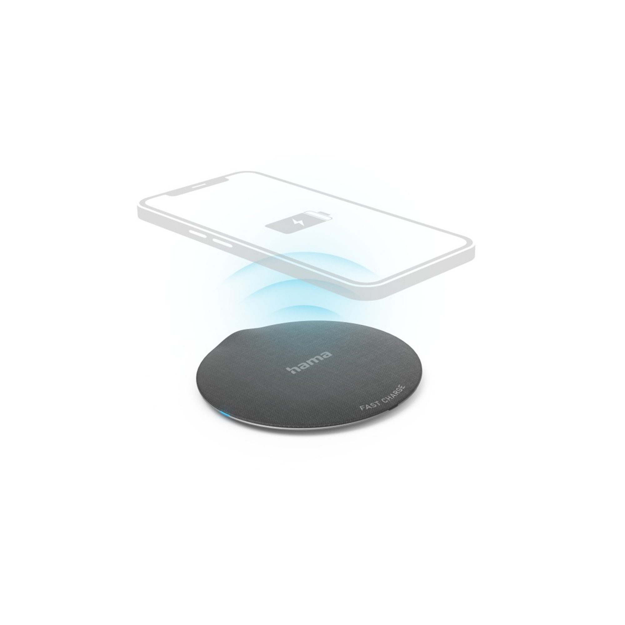 Hama QI-FC10 Metal, 10 W, Schwarz Wireless Charger (2-tlg)