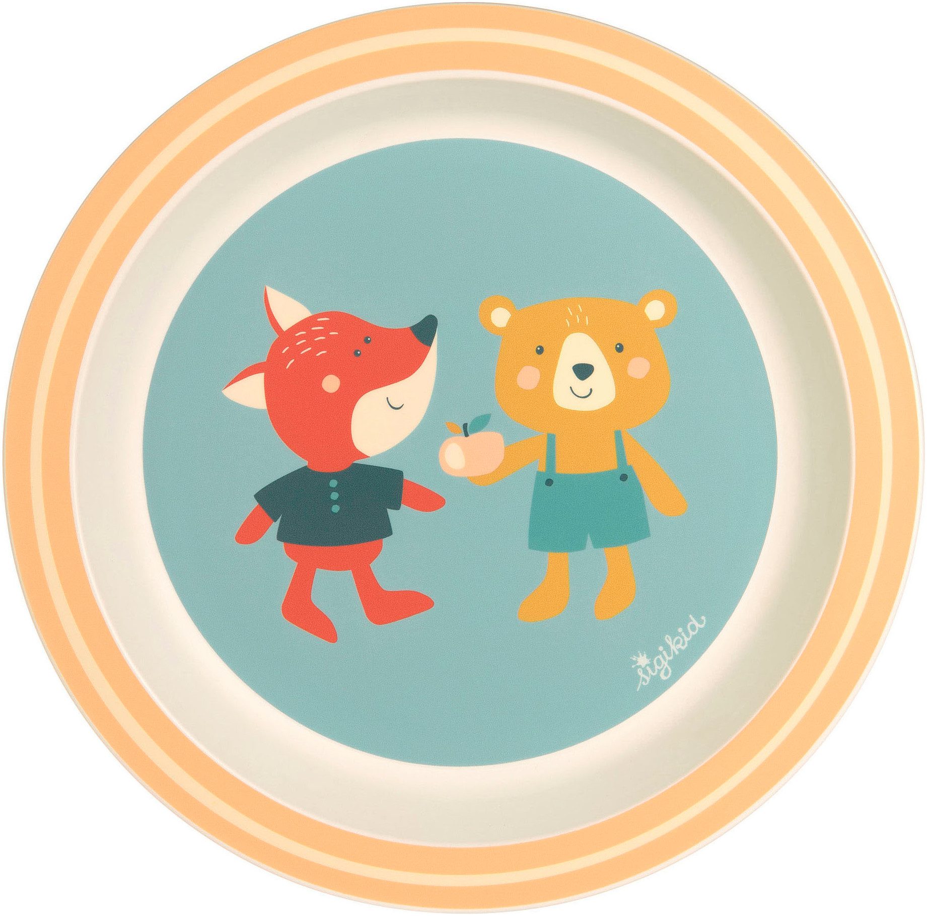 Teller Yellow, Fuchs und Bär