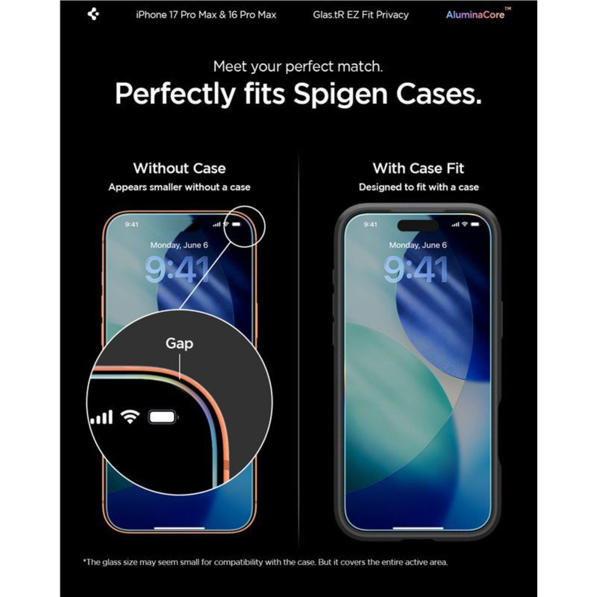 Spigen Displayschutzfolie 2x Displayschutz iPhone 17 Pro Max/16 Pro Max Sichtschutz Panzerfolie, 2er-Set, 2 Stück, Panzerglas, Privacy, Anti-Fingerabdruck, Case Friendly