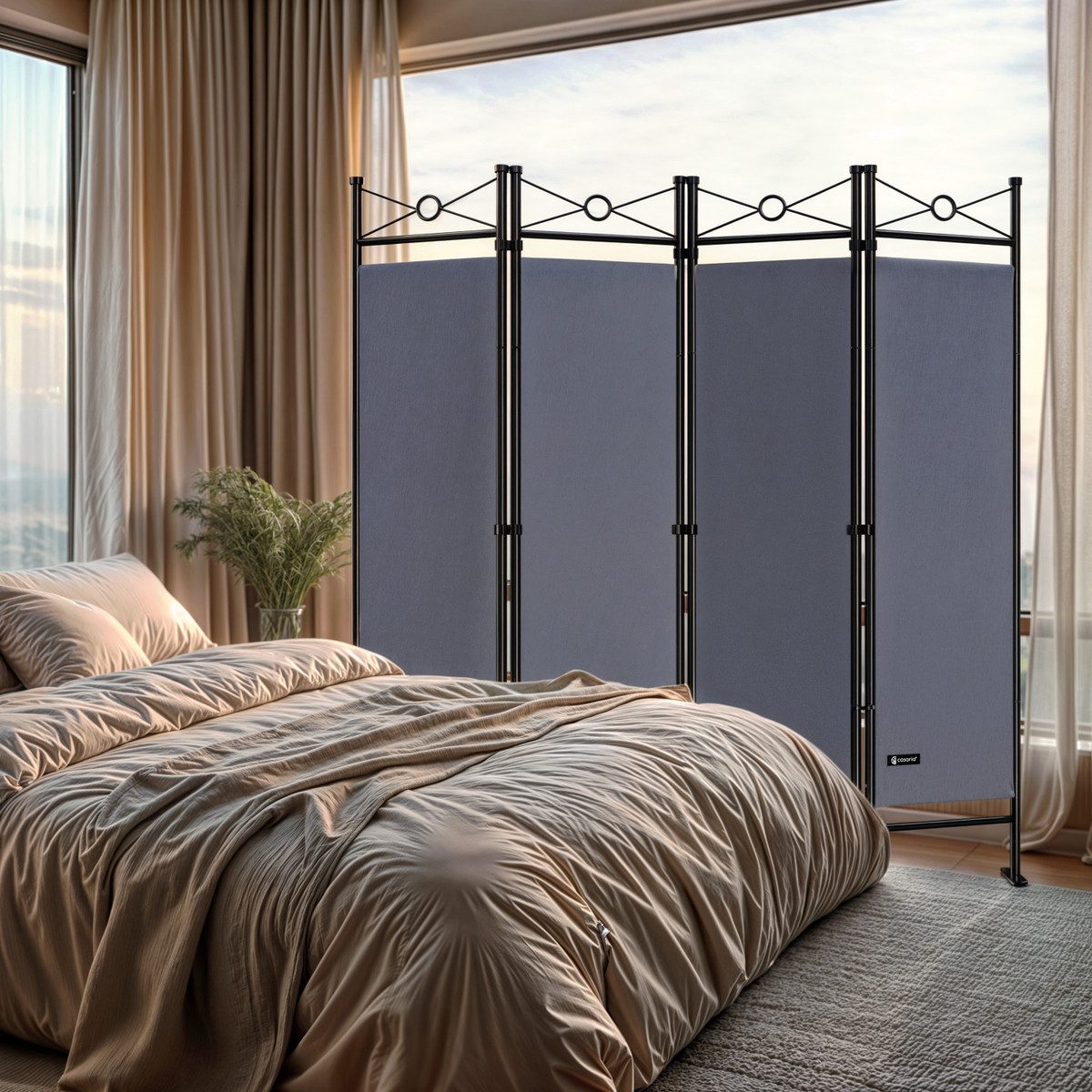 Casaria Paravent Lucca, 180x163cm Verstellbar Faltbar günstig online kaufen