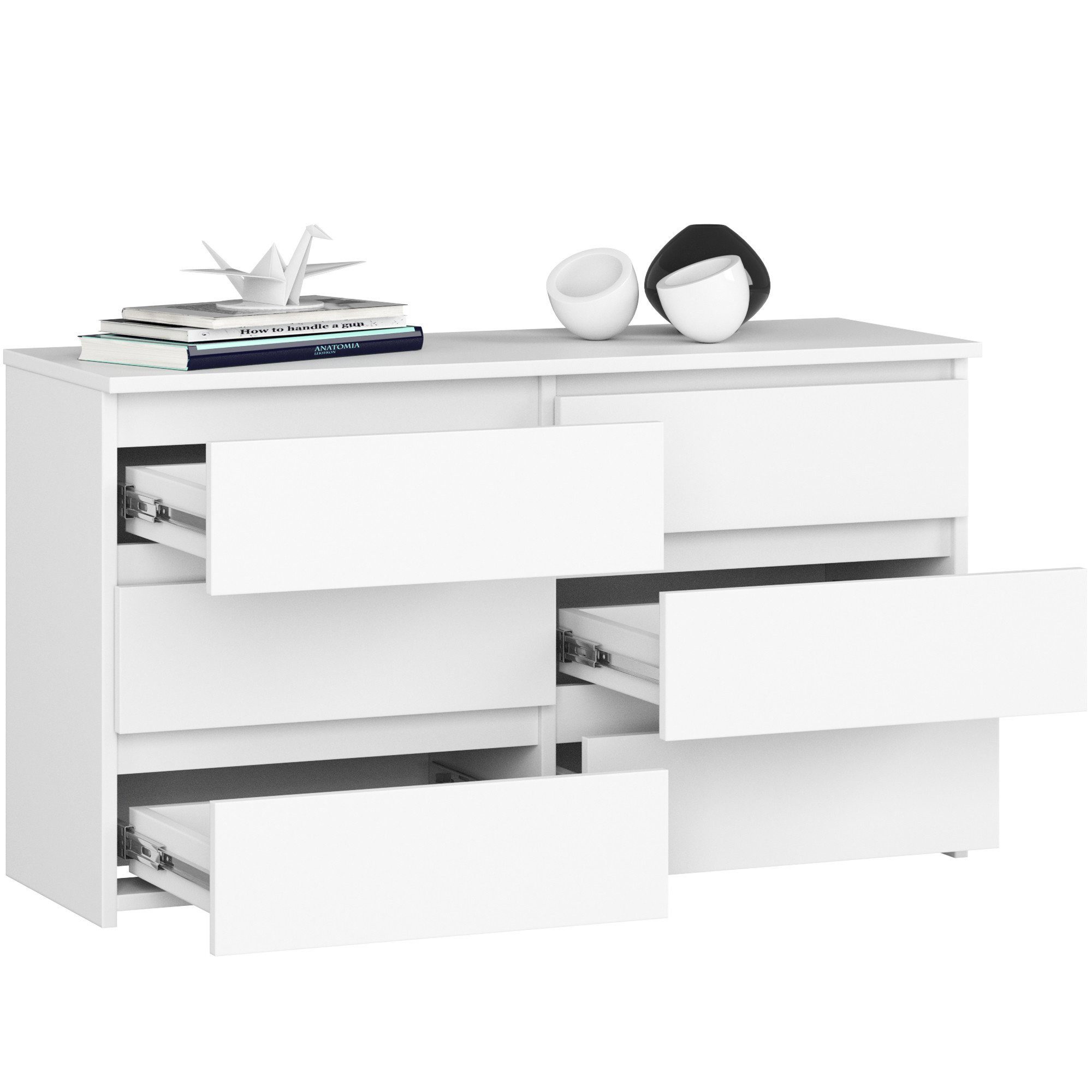Raumhirsch Furniture Kommode Elegantes Sideboard mit 6 Schubladen - Viel Stauraum - Kommode, (viele Farbvarianten - Maße: 100 x 57 x 35 cm) - Hochwertig & stabil