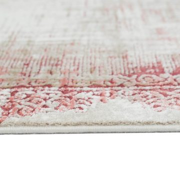 Teppich Wollteppich mit Fransen in rot, TeppichHome24, rechteckig, Höhe: 10 mm