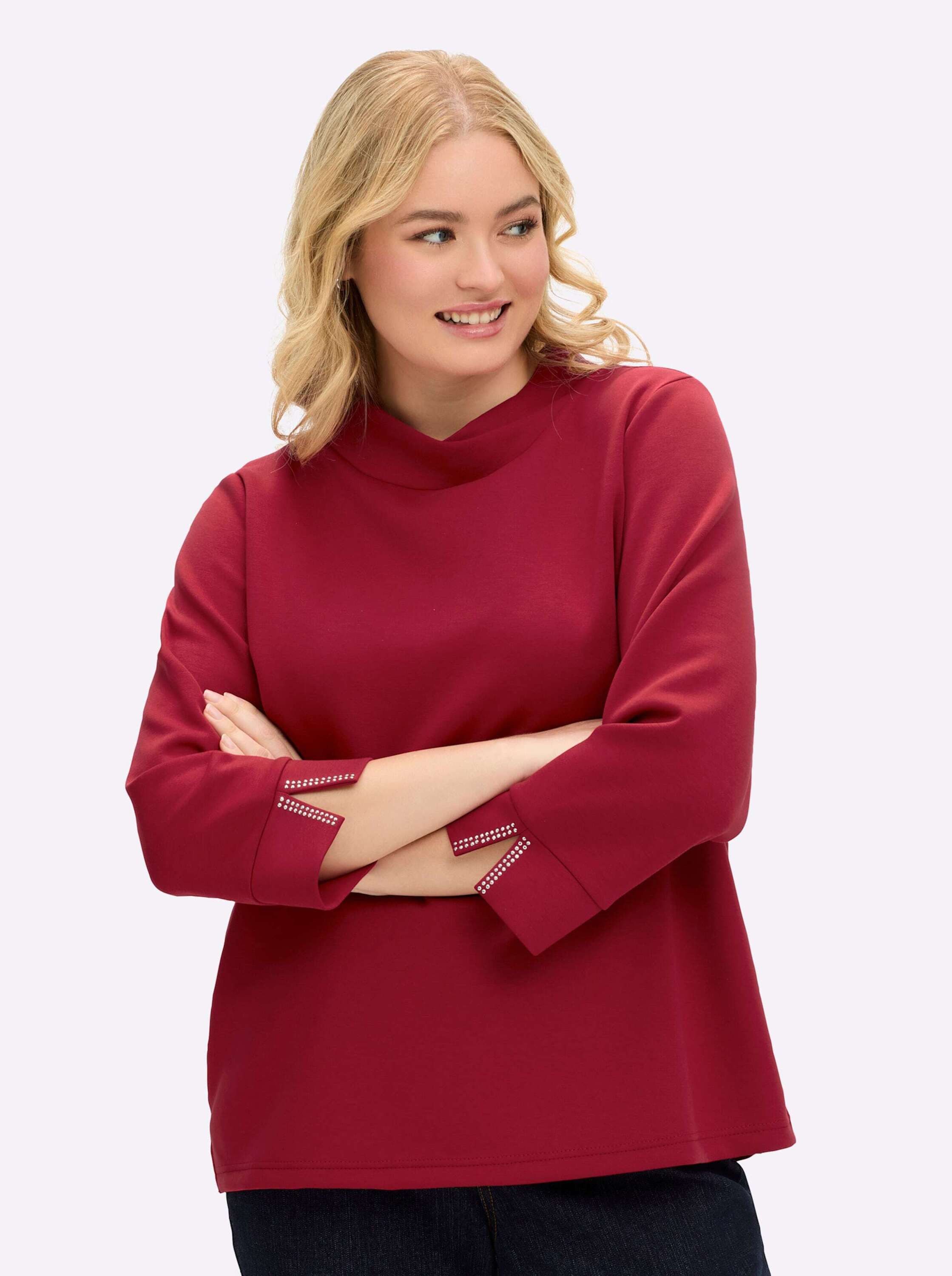 Sheego Sweater Sweatshirt 3/4-Arm