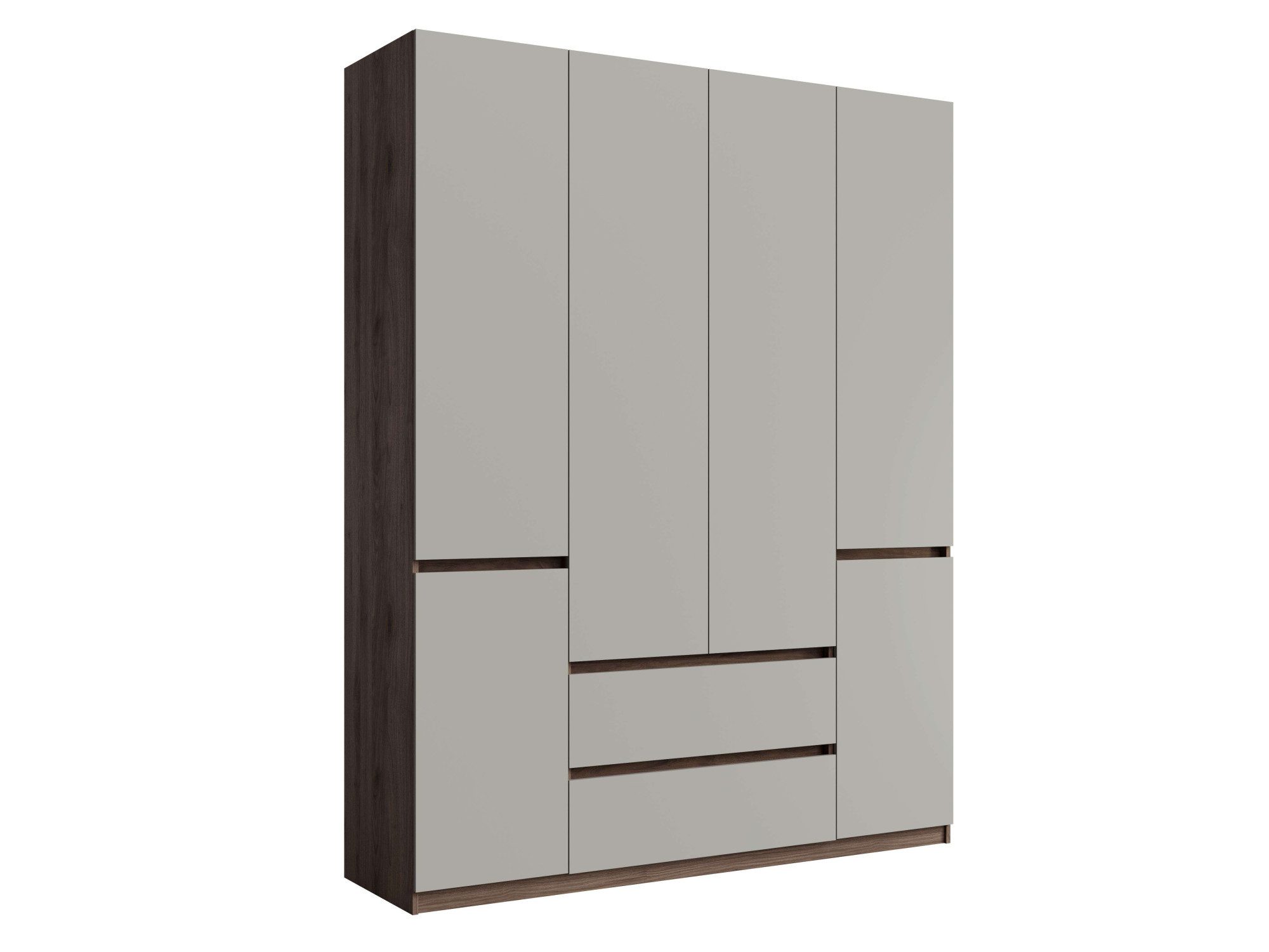 Home affaire Kleiderschrank GERMO mit 1 Einlegeböde, 2 Schubladen, 1 Kleiderstange, 90/51/230cm Garderobe mit 6 Drehtüren, Wäscheschrank mit viel Stauraum