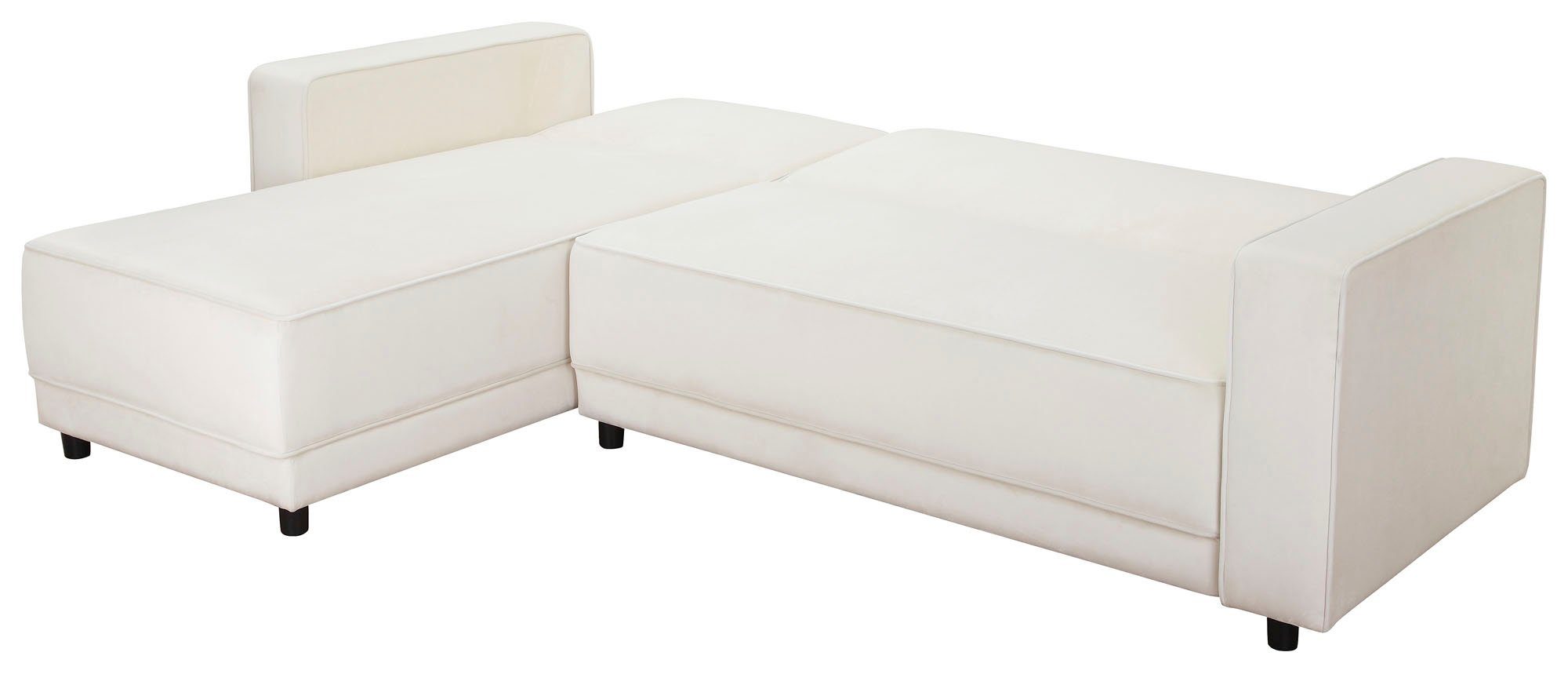 Velours (108/194,5cm), trendiger in Schlafsofa Allie Relaxfunktion Dorel pflegeleichter Home cm Cord 230 o. Rückenlehne, Schlaffunktion mit Ecksofa der