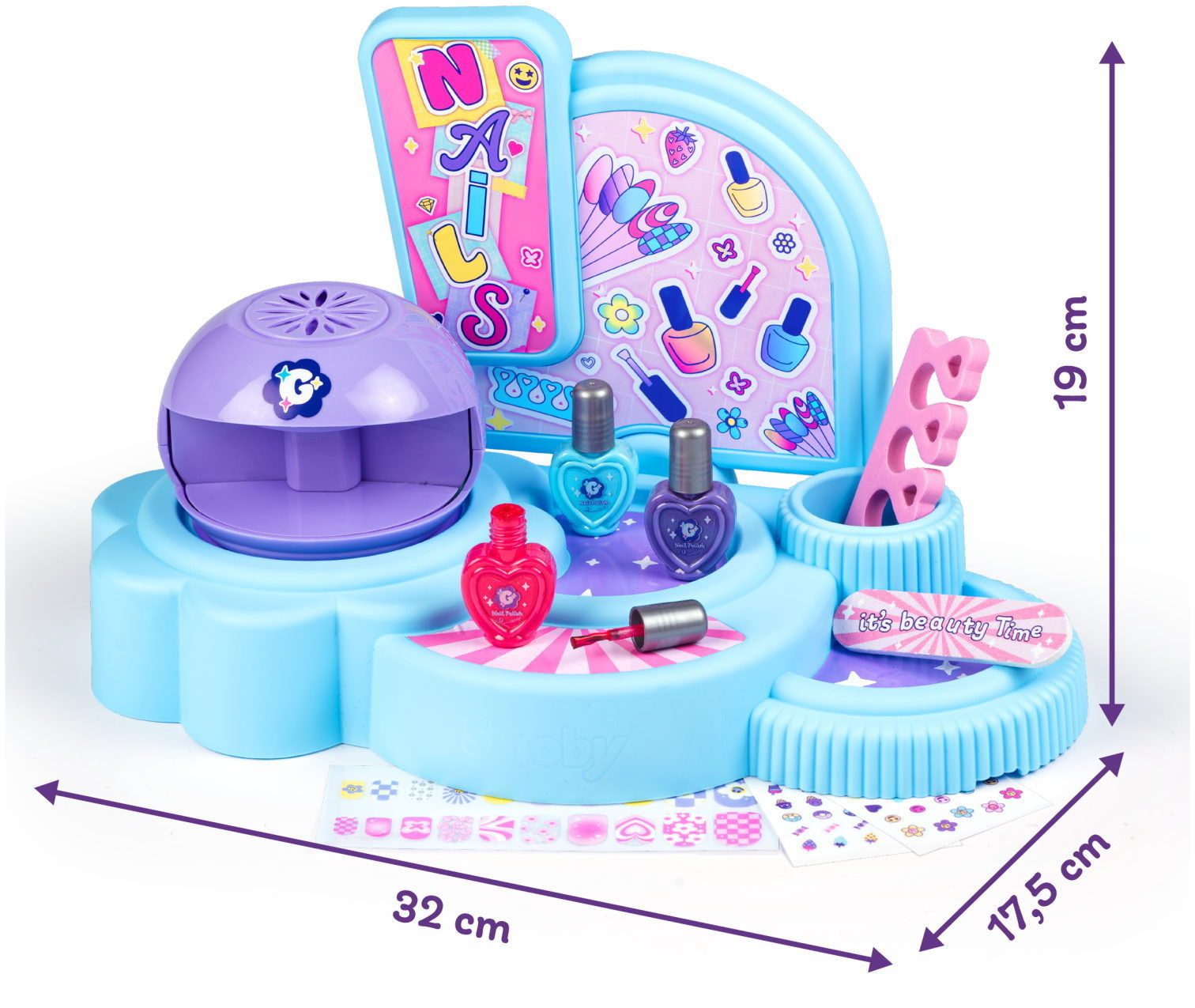 Smoby Kosmetikkoffer Spielzeug Rollenspiel Glam Kinderkosmetik Nail Salon 7600320415