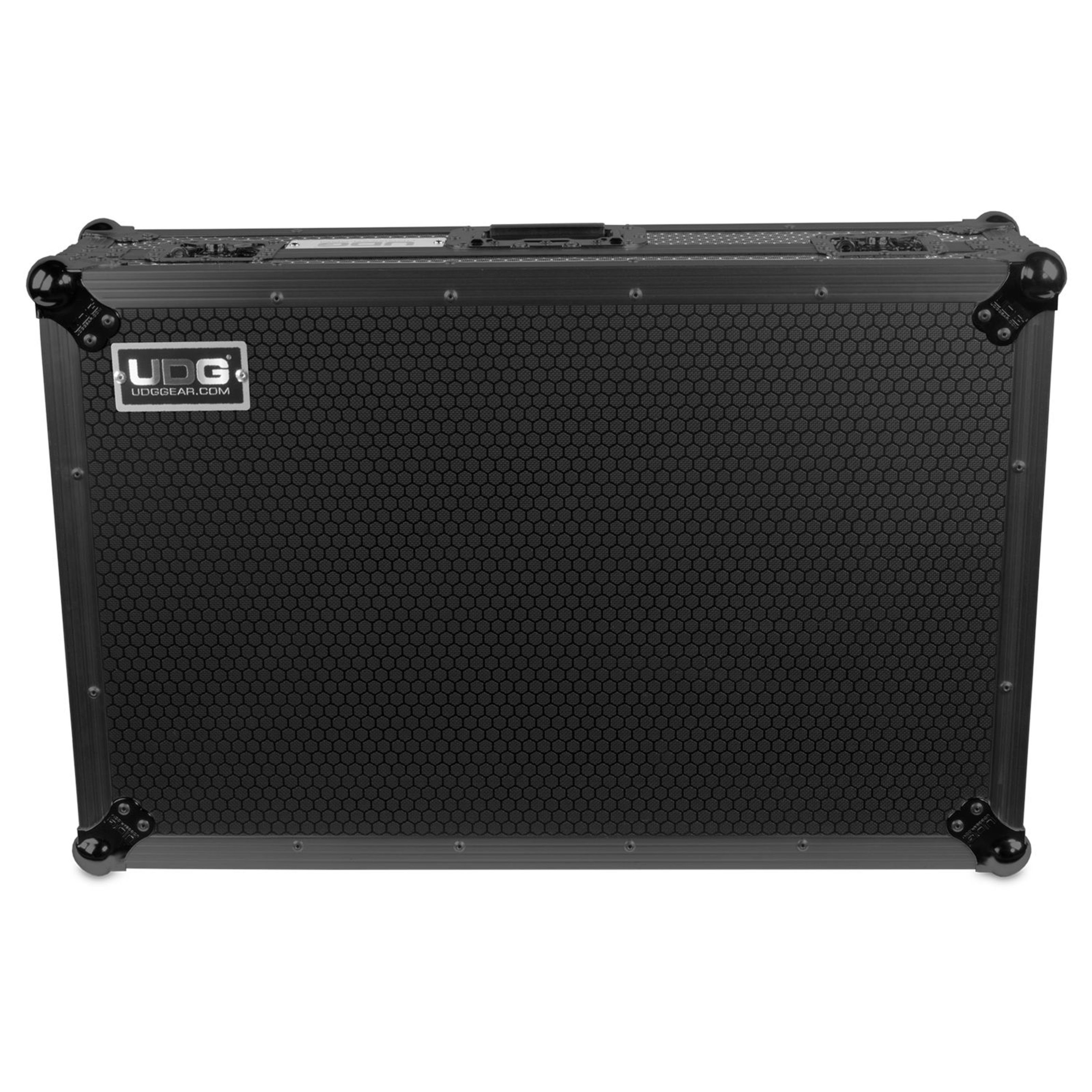 UDG Koffer, Ultimate Flightcase Pioneer DDJ-FLX10 Black Plus Laptop Shelf+Wheels
