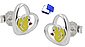 unbespielt Paar Ohrstecker »Ohrstecker Ohrringe kleine Ente im Herz farbig lackiert 925 Silber 8 mm inklusive Schmuckbox«, Silberschmuck für Kinder, Bild 1