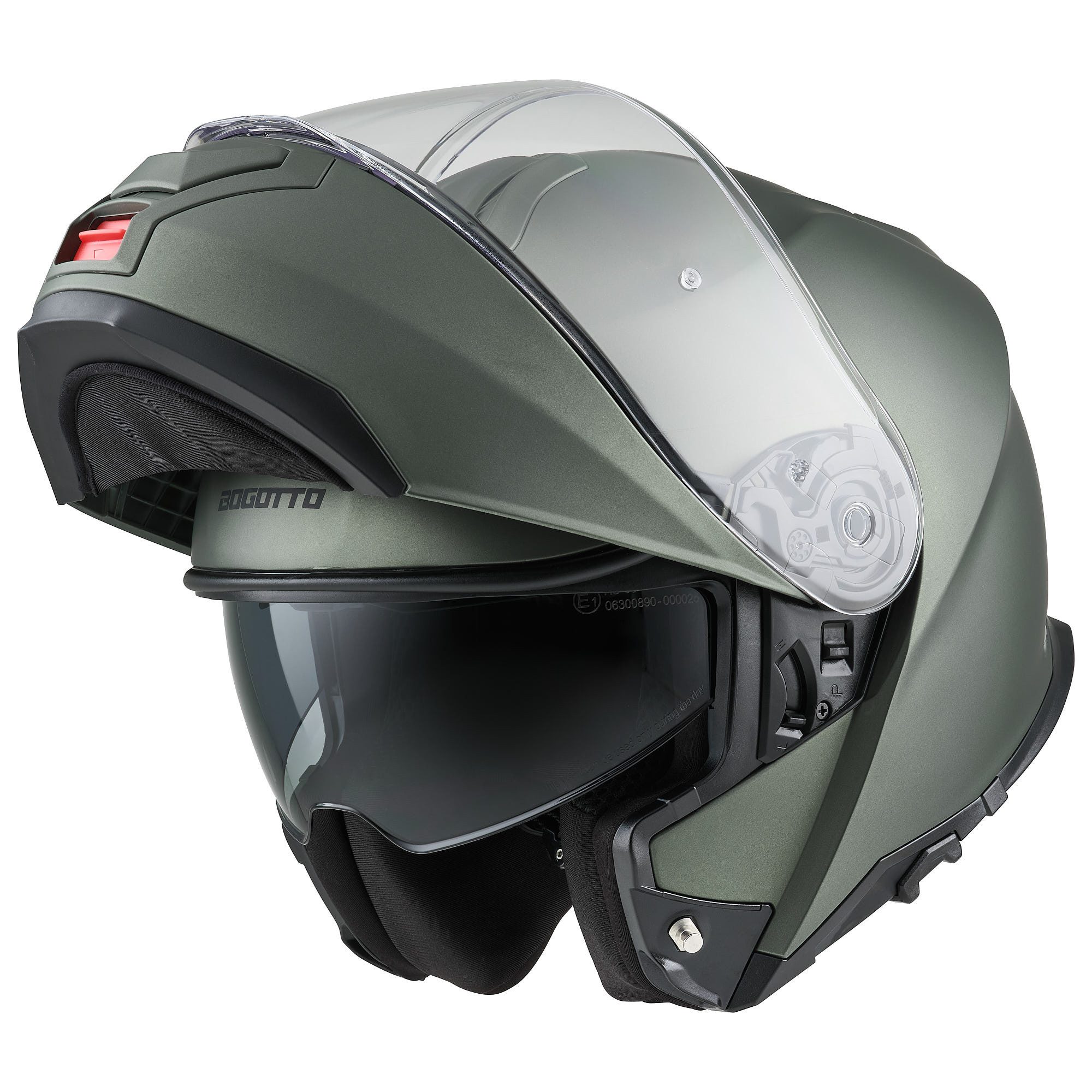 Bogotto Motorradhelm H272 Klapphelm, Vorbereitet Für Kommunikationssystem,geeignet Brillenträger,vorbe