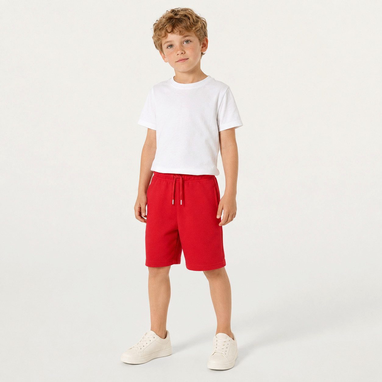 Sitztgut Sweatshorts Kinder Sweatshorts aus Bio-Baumwolle (1-tlg) Elastikbund mit Kordelzug und drei Taschen